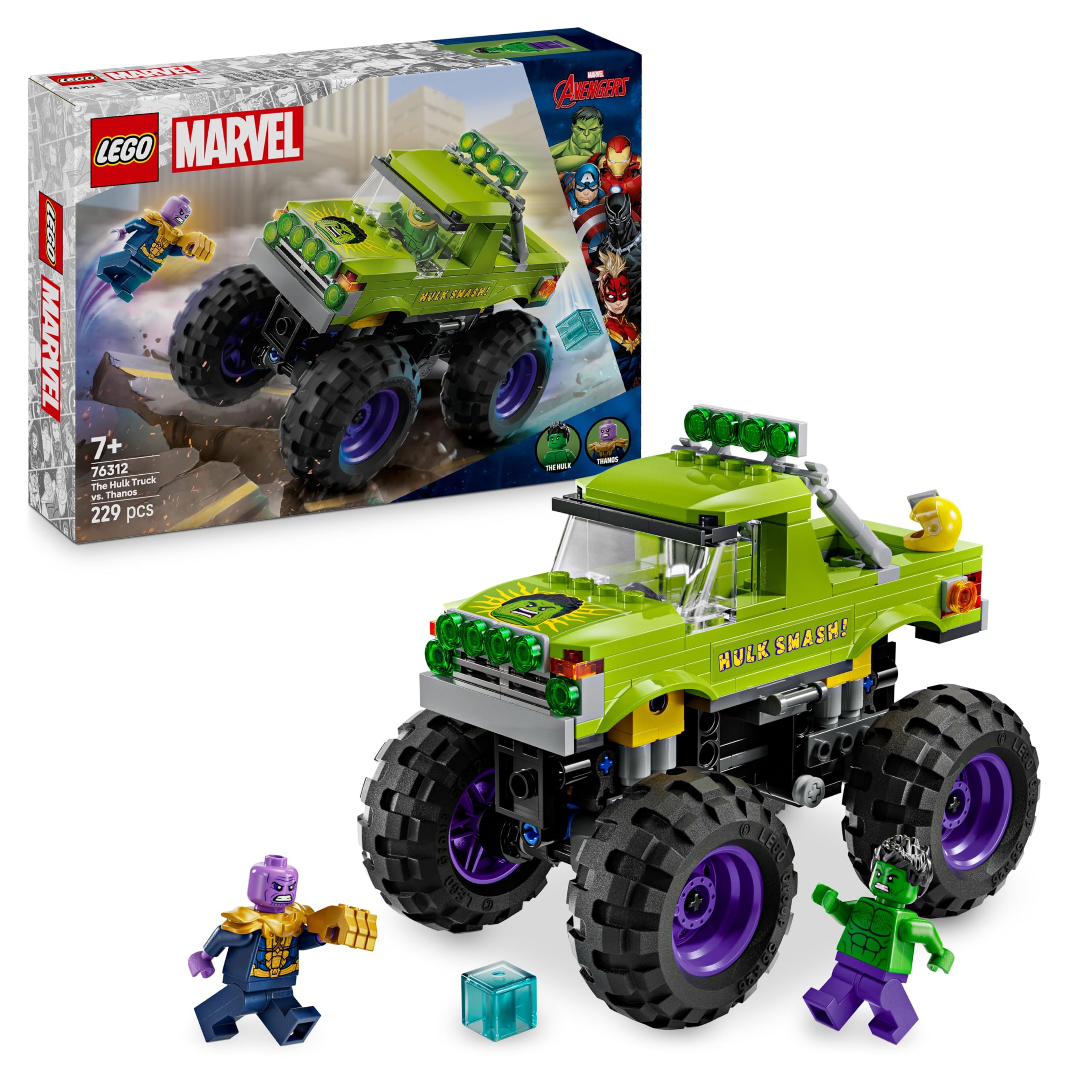 LEGO Marvel 76312 The Hulk Truck vs. Thanos Building Set for Ages 7+ 1