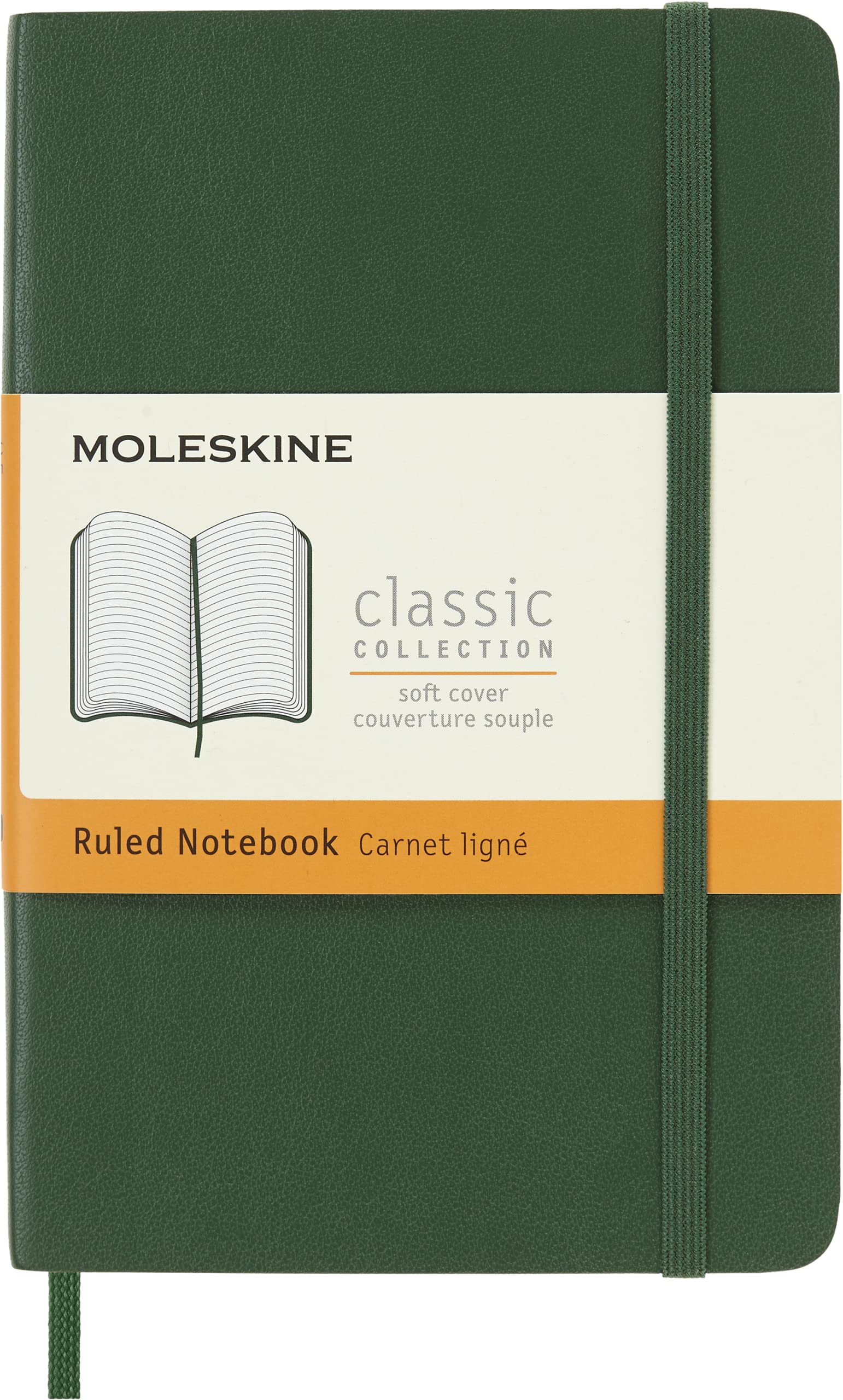 Moleskine Classic Notebook - Ruled Pages | Pocket (9x14 cm) | 192 Pages | Myrtle Green
