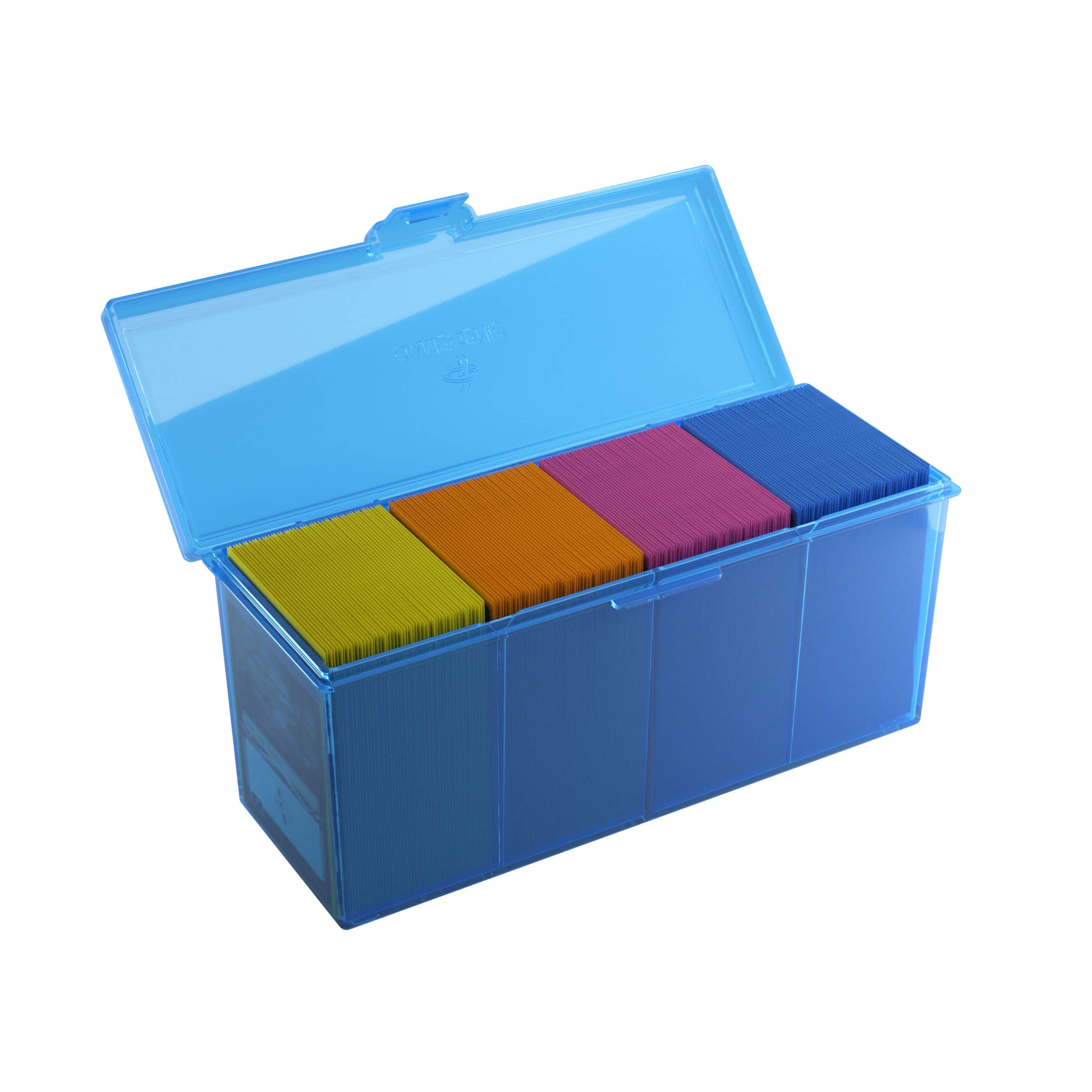 Gamegenic Fourtress 320-Card Deck Holder - Rigid Stackable Box with Lock, Blue 9