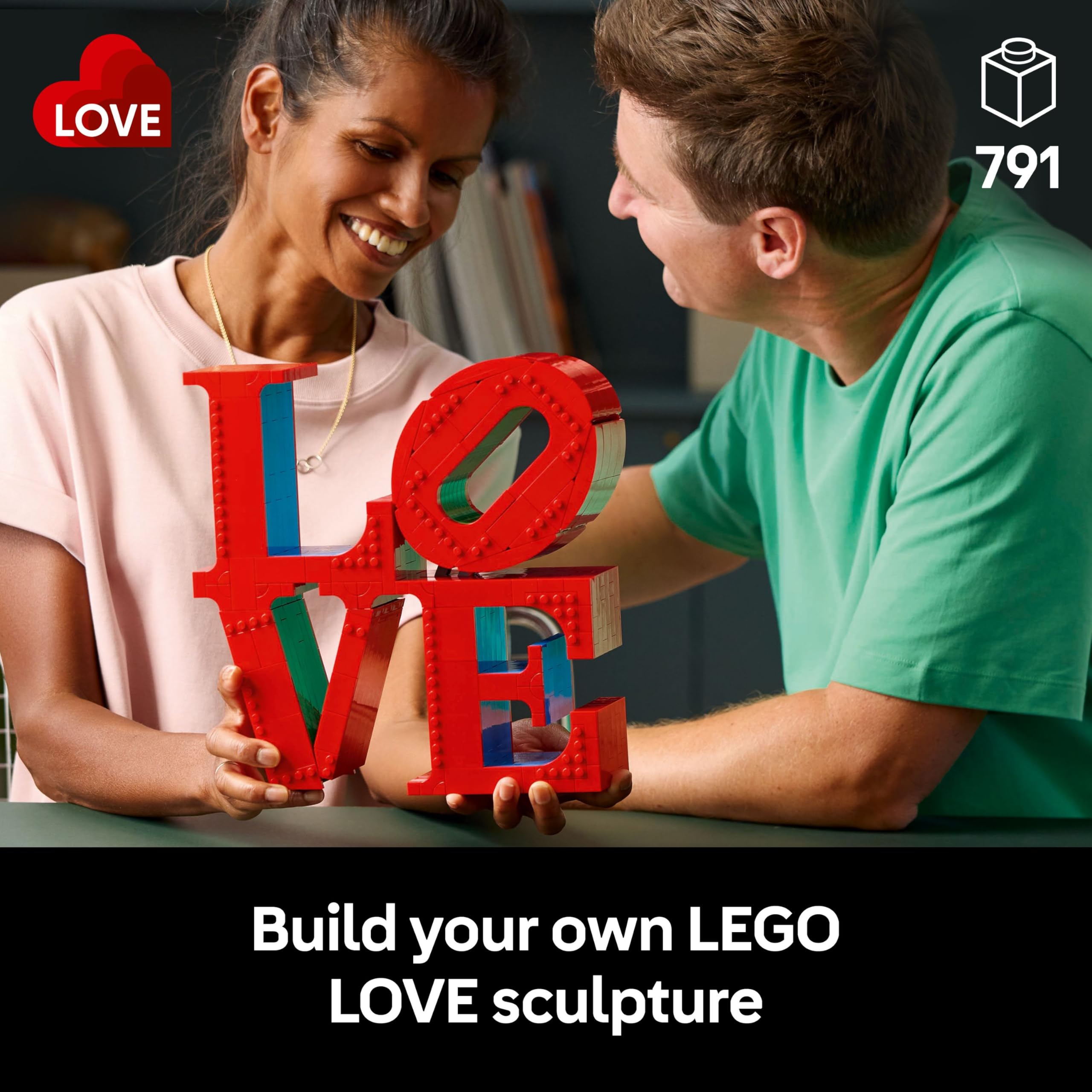 LEGO Art LOVE Building Set 31214 - Brick-Built Home Decor for Adults 7
