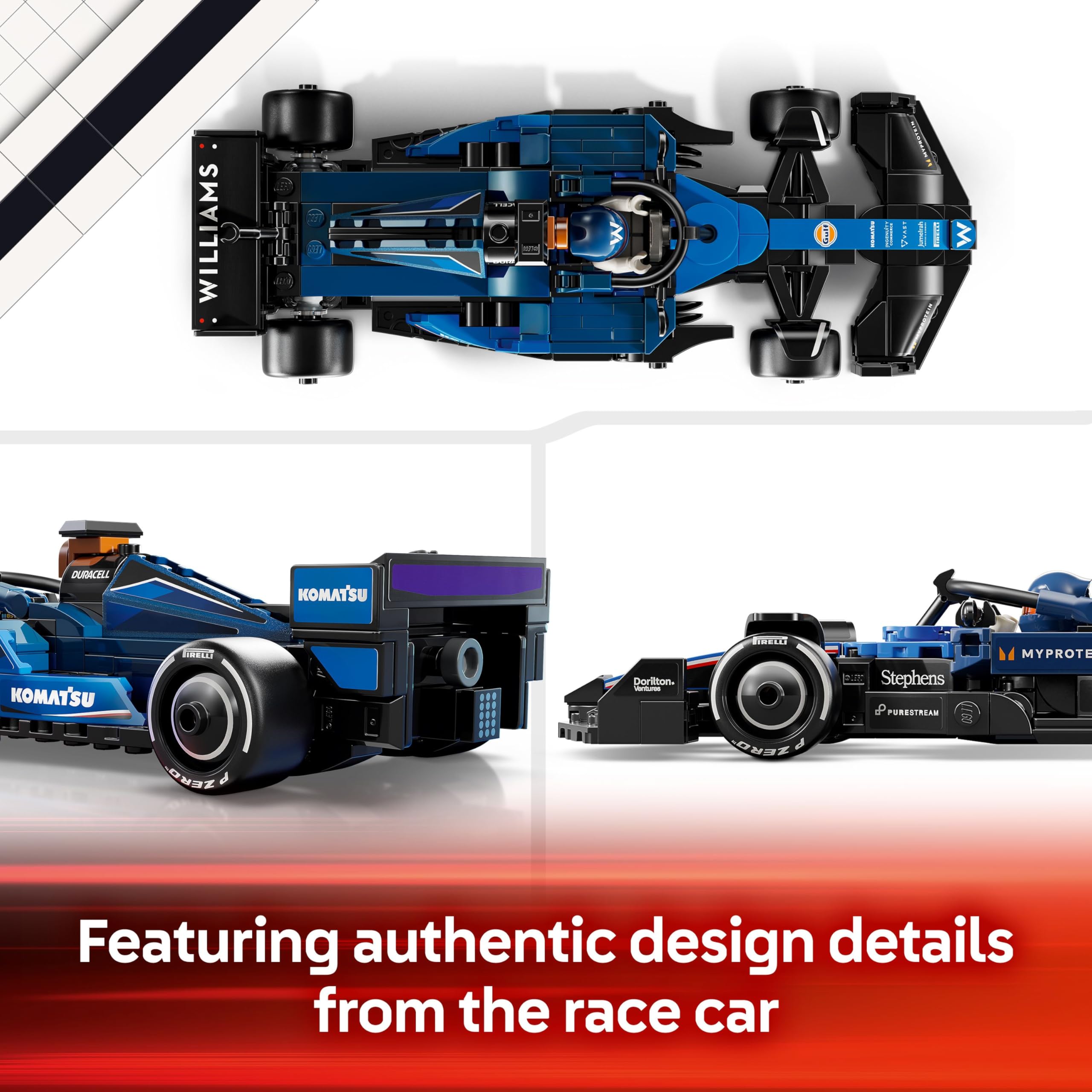LEGO Speed Champions Williams Racing FW46 F1 Race Car Building Set - Model Kit for Ages 10+ 5