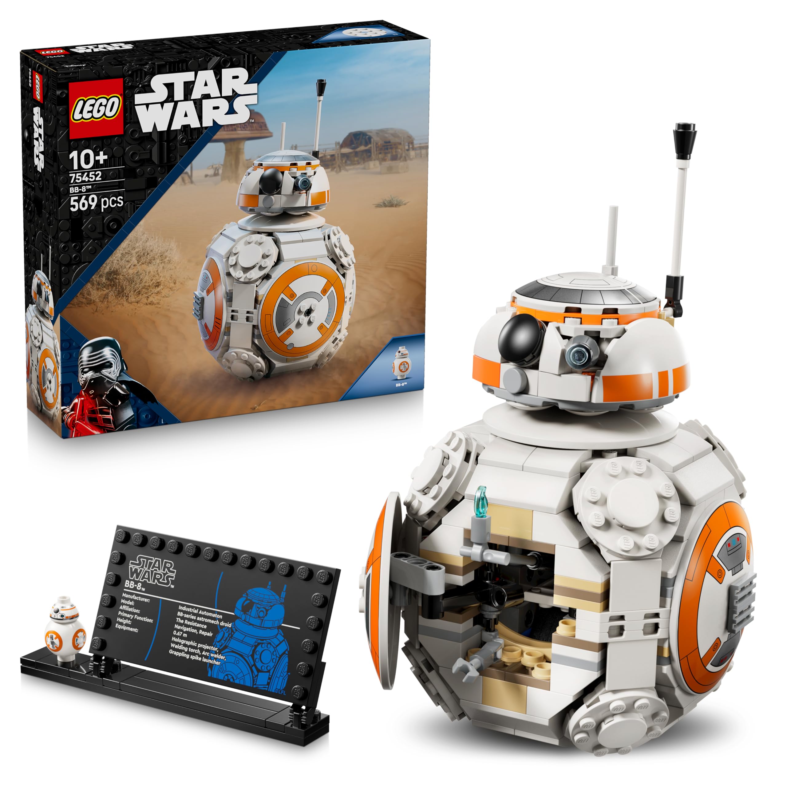 LEGO Star Wars 75452 BB-8 Astromech Droid Figure Model Kit | Ages 10+ | Multicolor 1