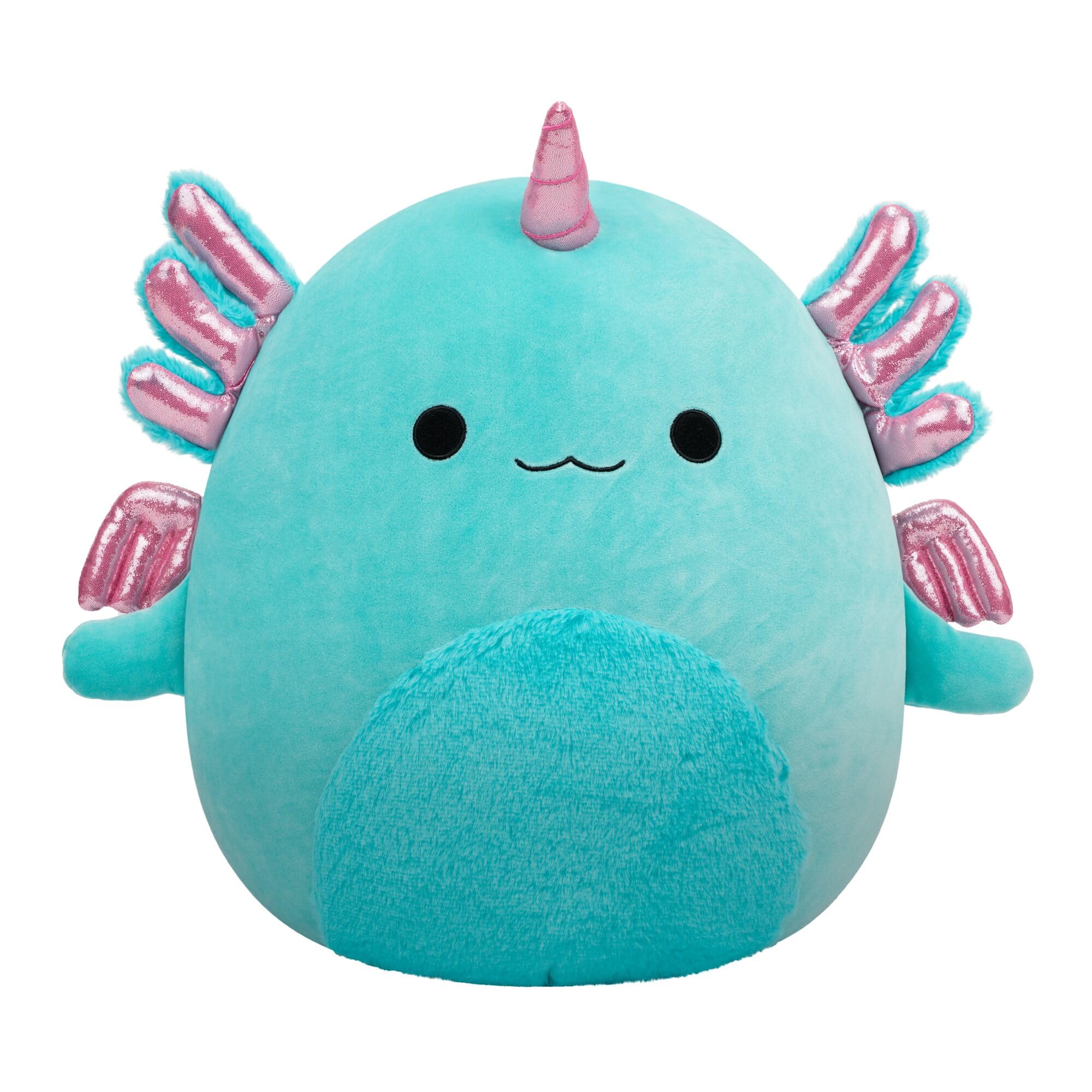 Squishmallows Bellamy the Teal Axolotl Alicorn Soft Doll | 14-Inch | Classic Edition
