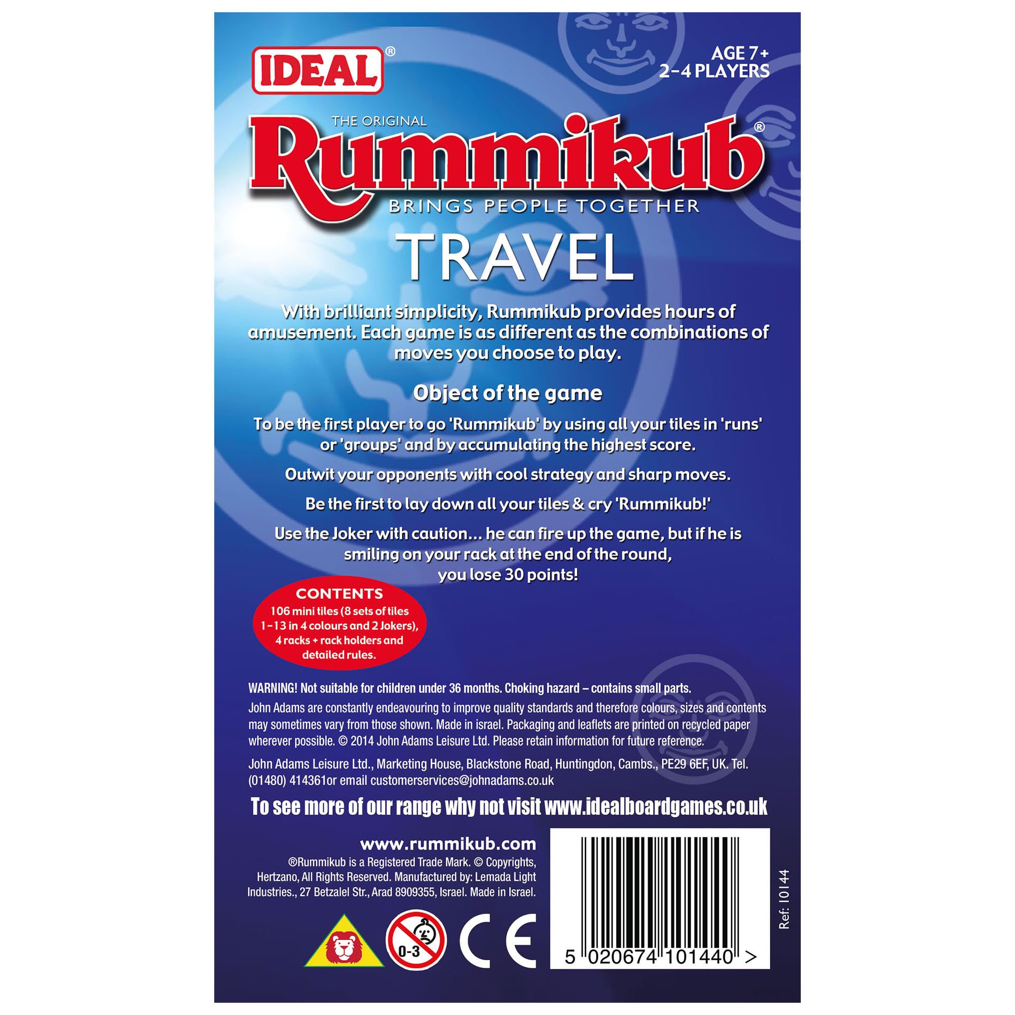 Ideal Rummikub Travel Tile-Based Game | Portable Version | Ages 7+ | 2-4 Players 3