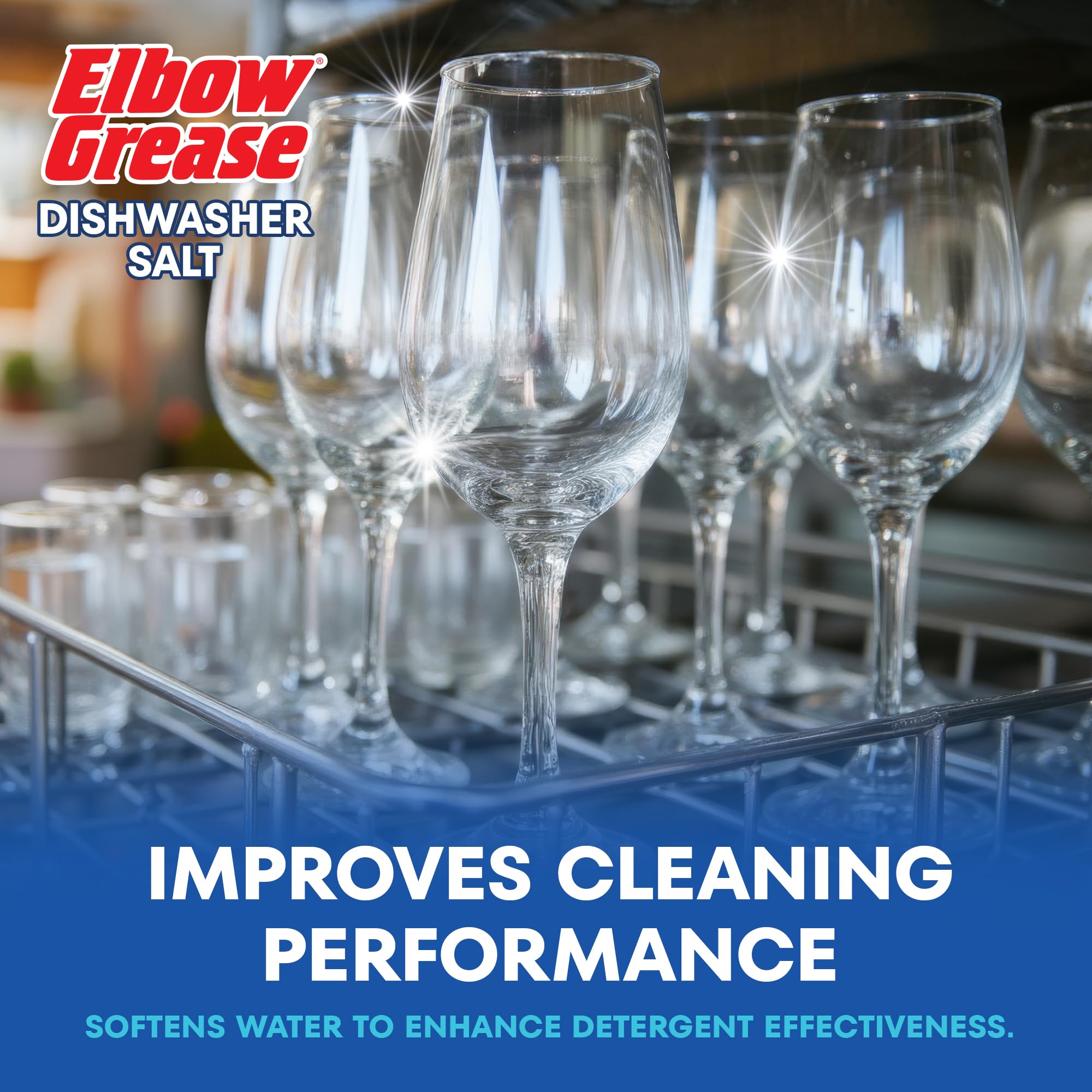 Elbow Grease Dishwasher Salt - 1kg Tub | Prevents Limescale & White Marks | For All Dishwashers 5