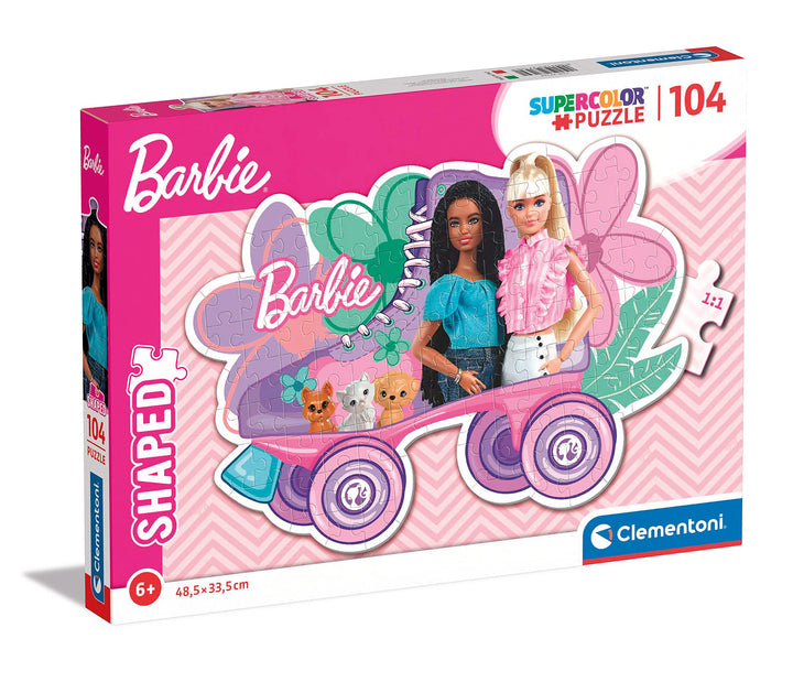 Clementoni - Barbie Supercolor Shaped 104-Piece Jigsaw Puzzle for Kids