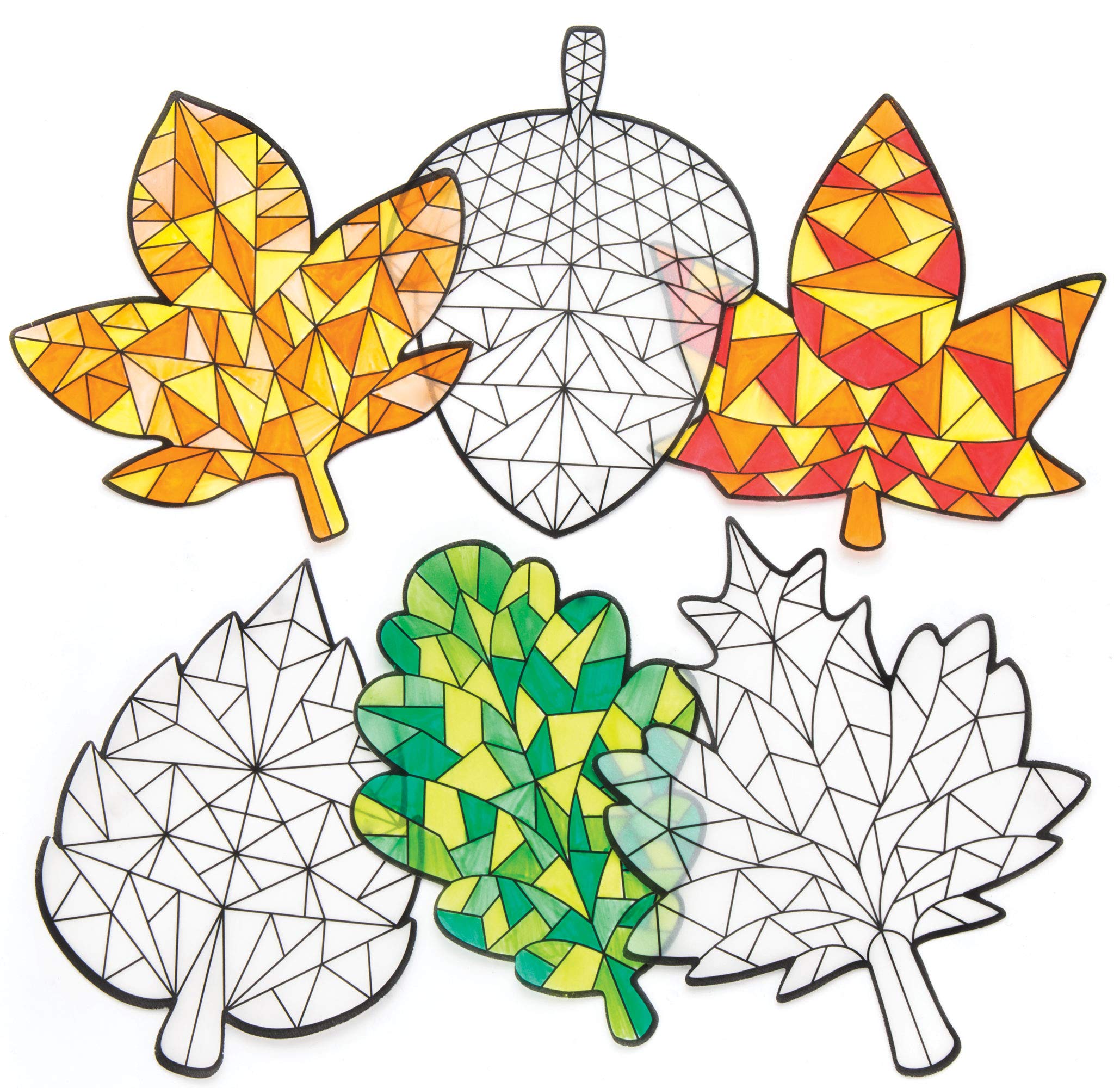 Baker Ross Autumn Colour In Window Decorations - Pack of 12 AR646 1