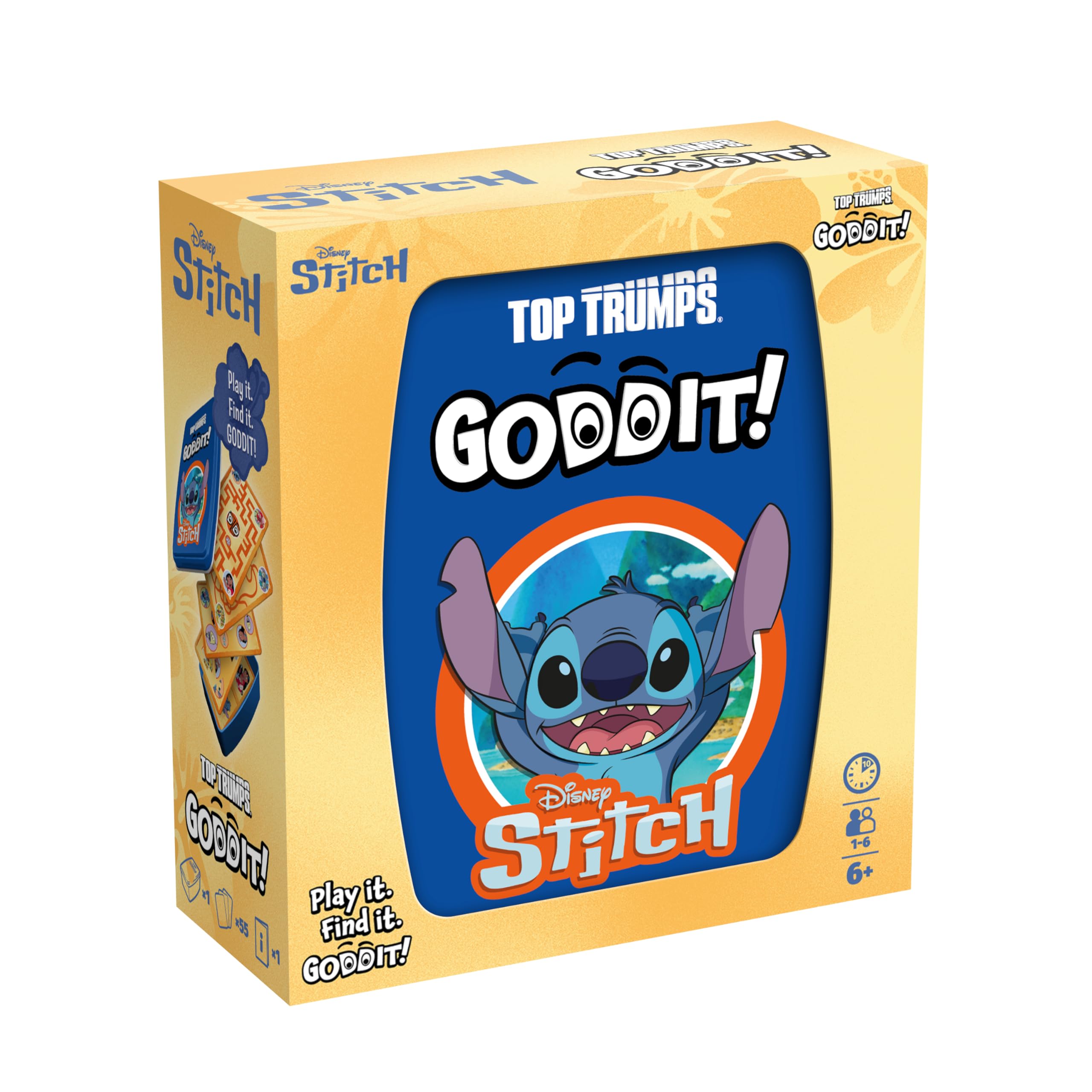 Top Trumps Stitch Goddit! Card Game | 5 Games in 1 | Travel Sized Tin 1