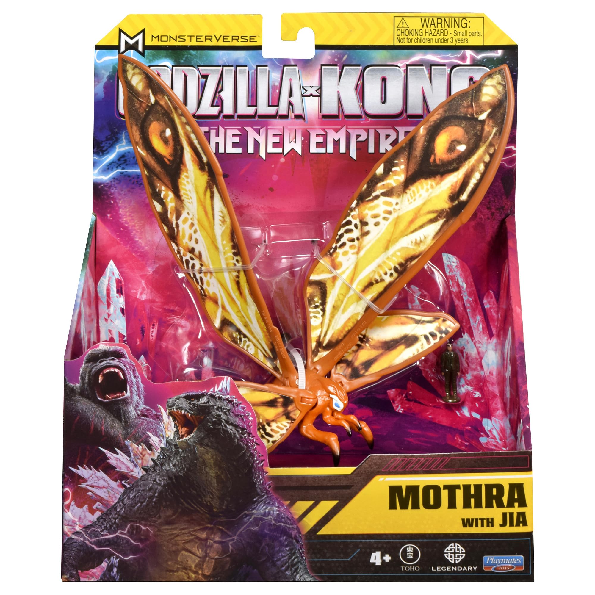 MonsterVerse Mothra Action Figure Toy - 6-Inch Collectable, Includes 1-Inch Mini Jia | Ages 4+ 1