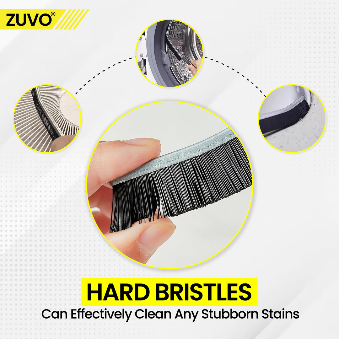 Zuvo Crevice Brush Set (2 Pack) – Hard Bristle Cleaning Tool for Grout, Gaps & Tight Spaces