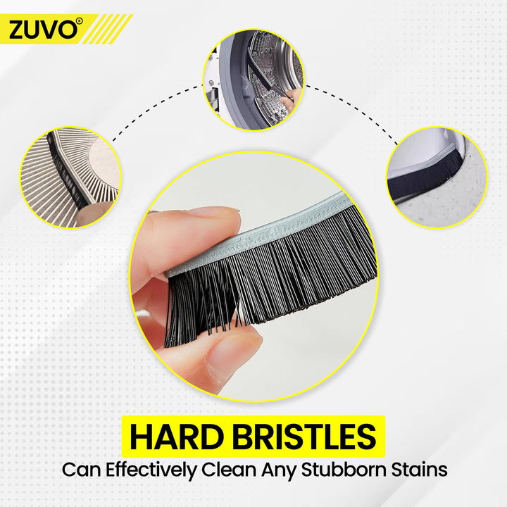 Zuvo Crevice Brush Set (2 Pack) – Hard Bristle Cleaning Tool for Grout, Gaps & Tight Spaces