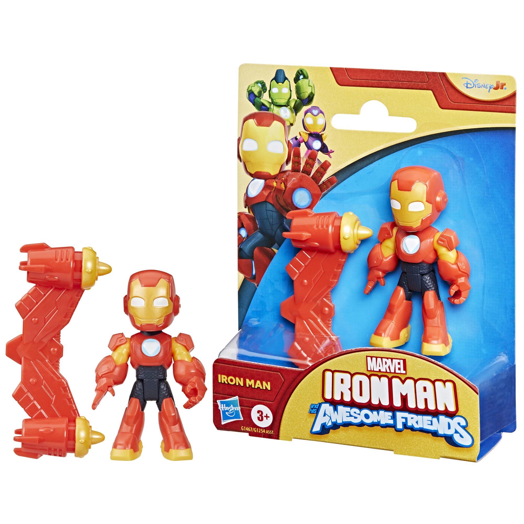 Iron Man and His Awesome Friends Marvel Iron Man Action Figure Toy - 3 Inch Poseable Figure with Jetpack, Ages 3+ 1