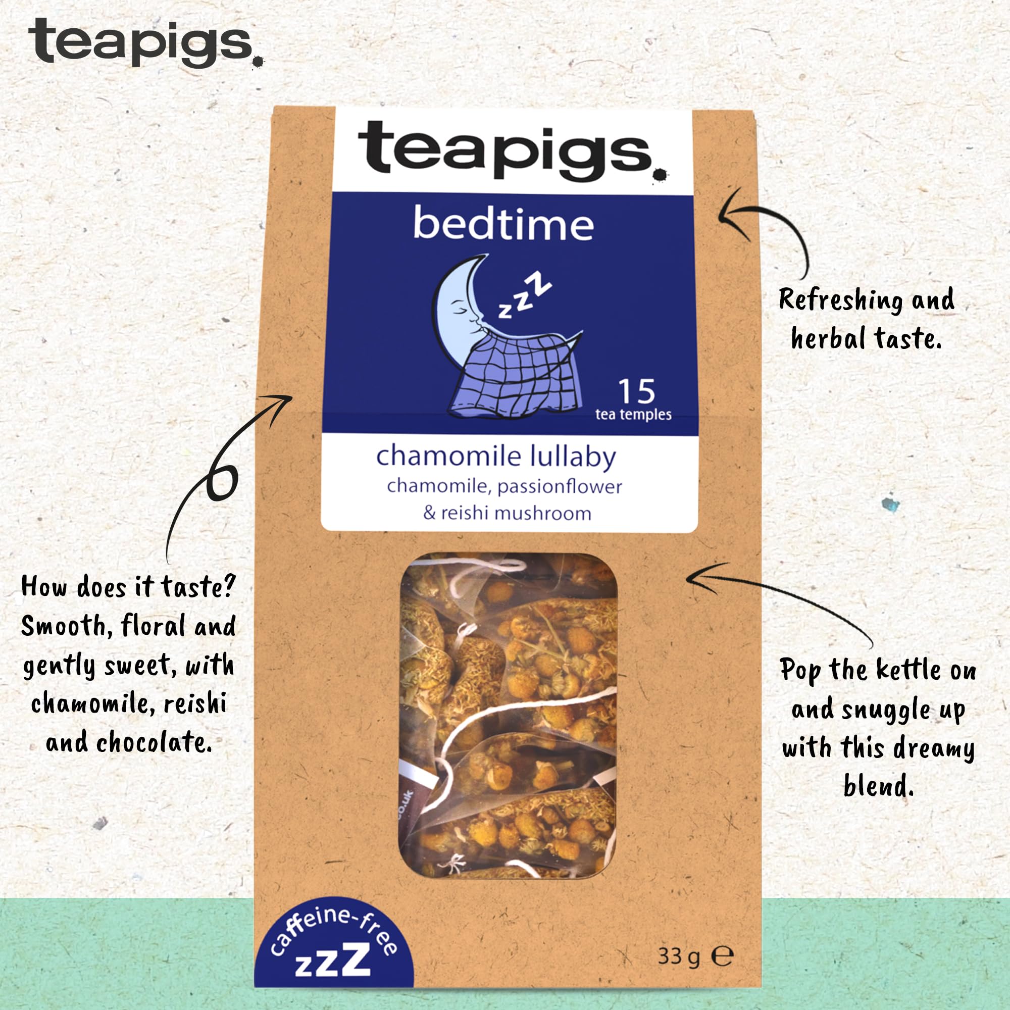 teapigs Chamomile Lullaby Herbal Tea - 15 Teabags | Promotes Relaxation