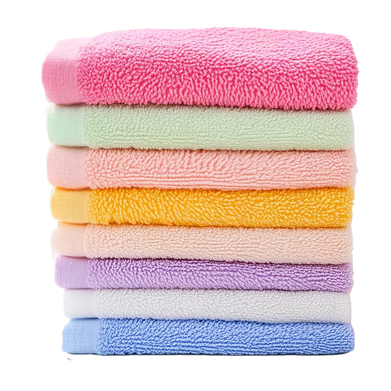 Admygo 8-Piece Bamboo Charcoal Fiber Face Cloths - Reusable & Gentle Exfoliation | 25x25 cm 1