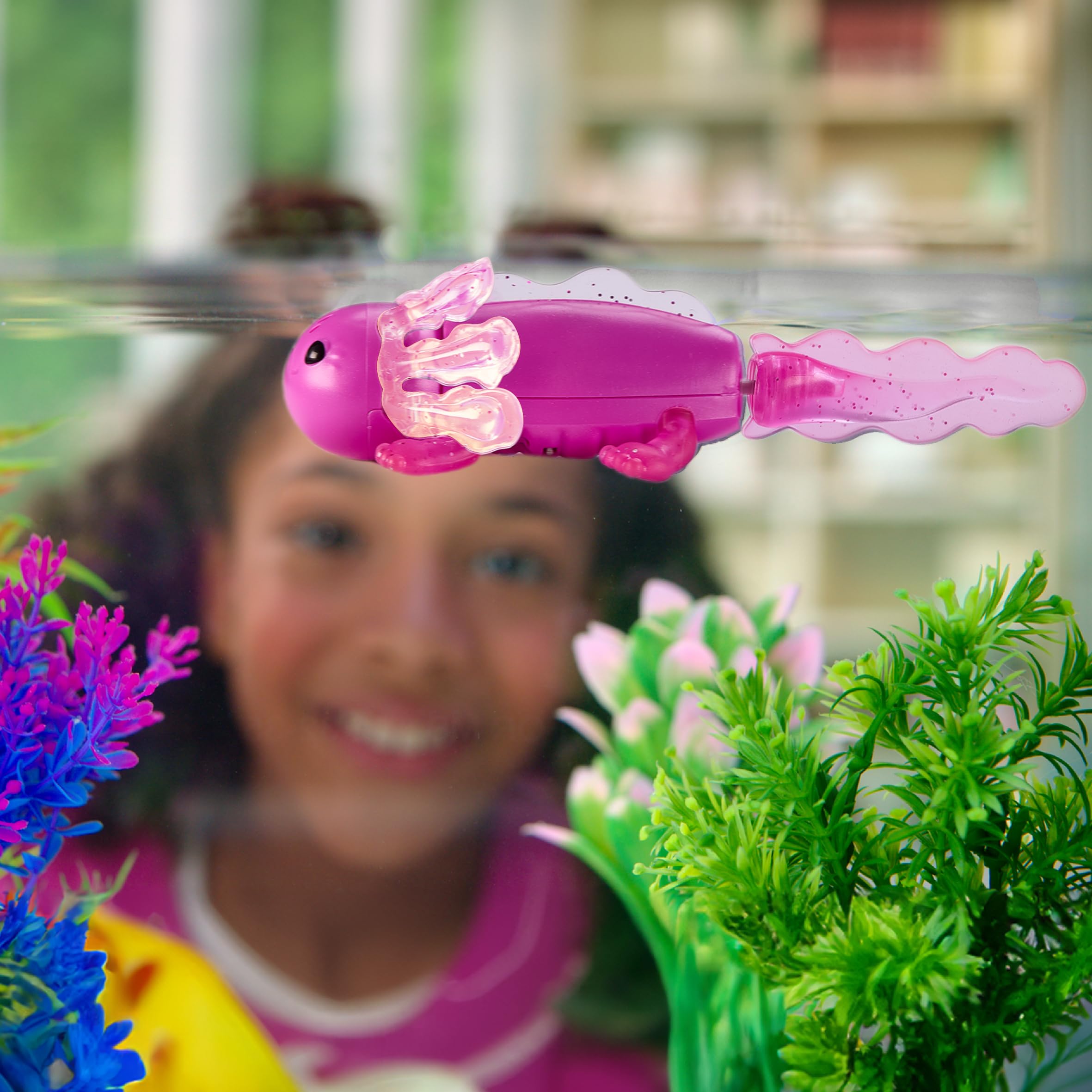 Fingerlings Baby Axolotl Ziggy - Interactive Swimming & Light-Up Electronic Pet for Ages 5+ 2