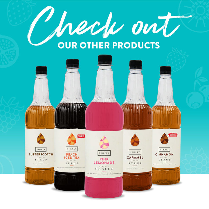 Simply - Vanilla Syrup, Vegan & Nut Free Flavoured Syrup for Coffee, Cocktails & Baking (1 Litre)