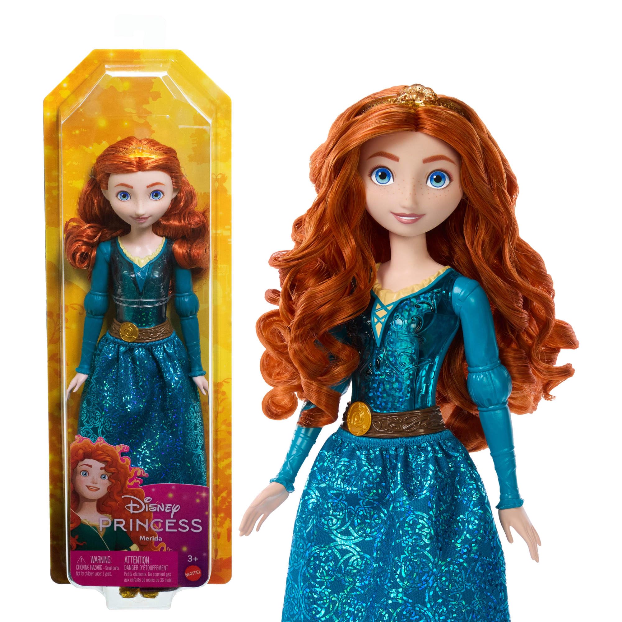 Mattel Disney Princess Merida Doll with Sparkling Clothing & Accessories | Posable Fashion Doll | HLW13