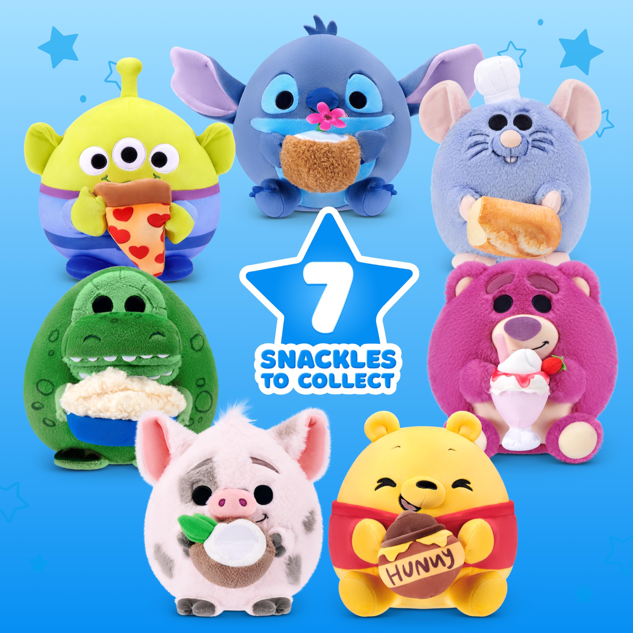 Snackles Disney 8-Inch Plush Toy - Stitch & Coconut Water | Ultra-Soft Polyester 6