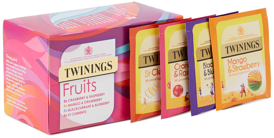 Twinings Fruit Selection Mixed Set of 80 Tea Bags (4 x 20 Tea Bags)