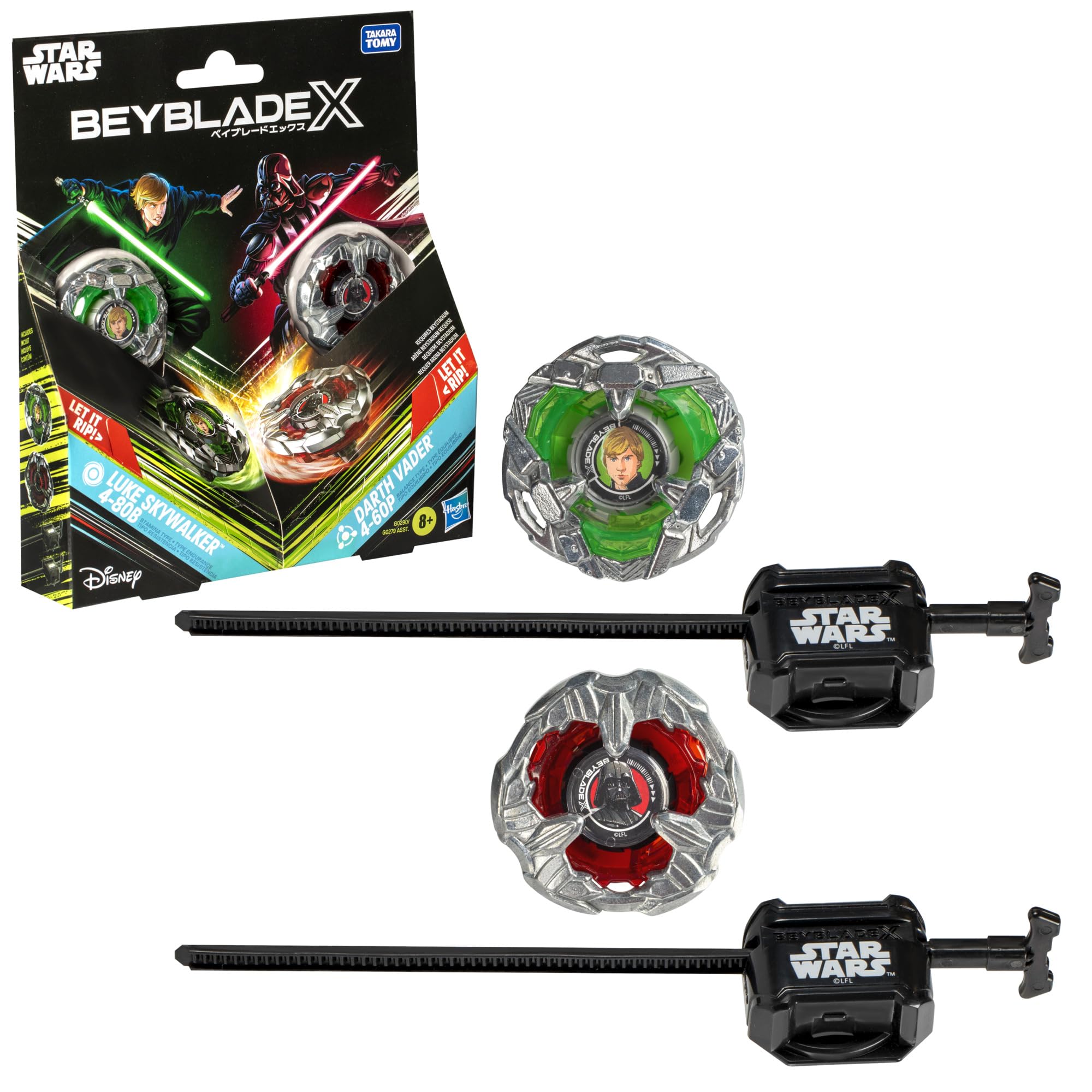 Beyblade X Star Wars Collab Luke Skywalker 4-80B vs. Darth Vader 4-60B Multipack Set | Ages 8+ 1