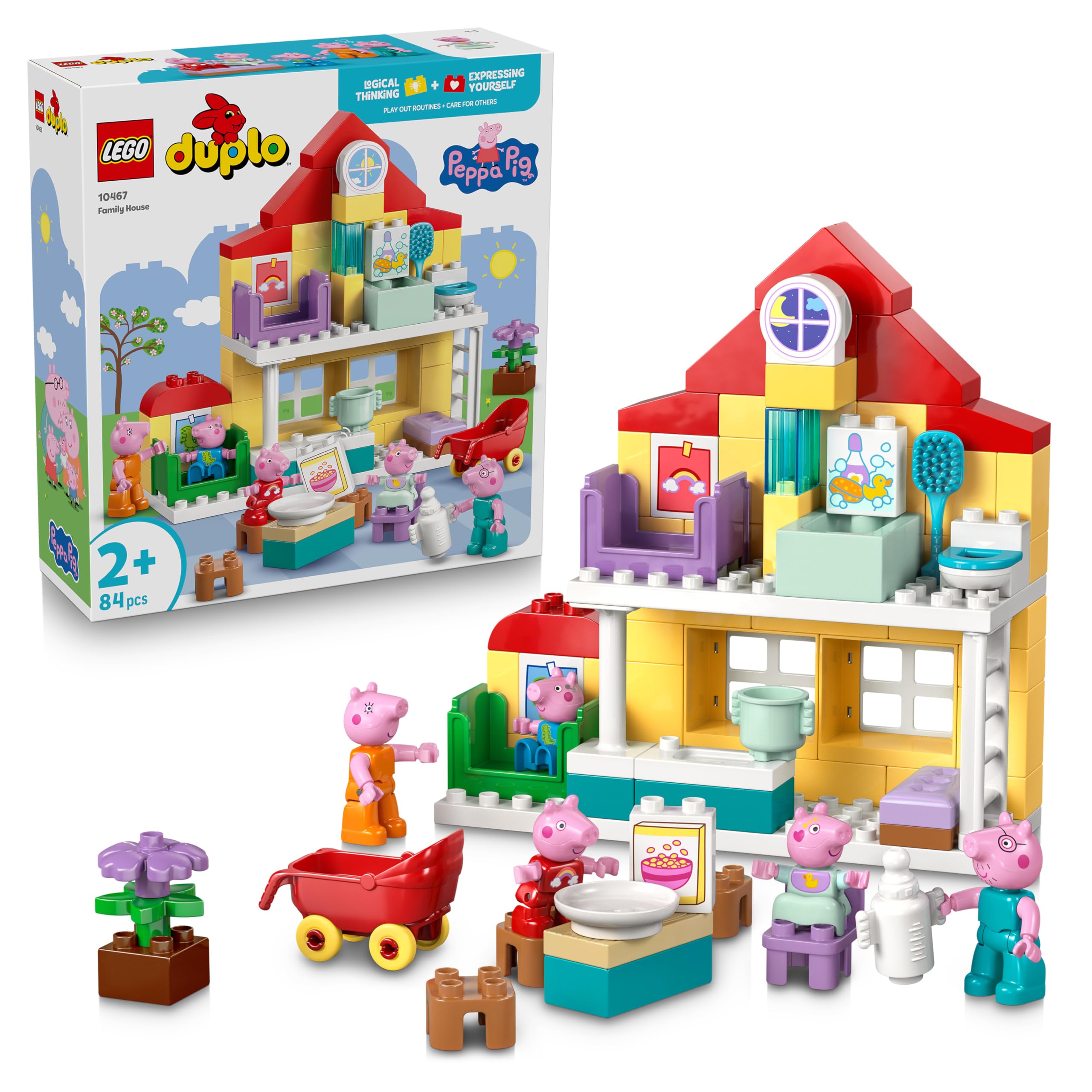 LEGO DUPLO Peppa Pig Family House Building Set 10467 | Ages 2+