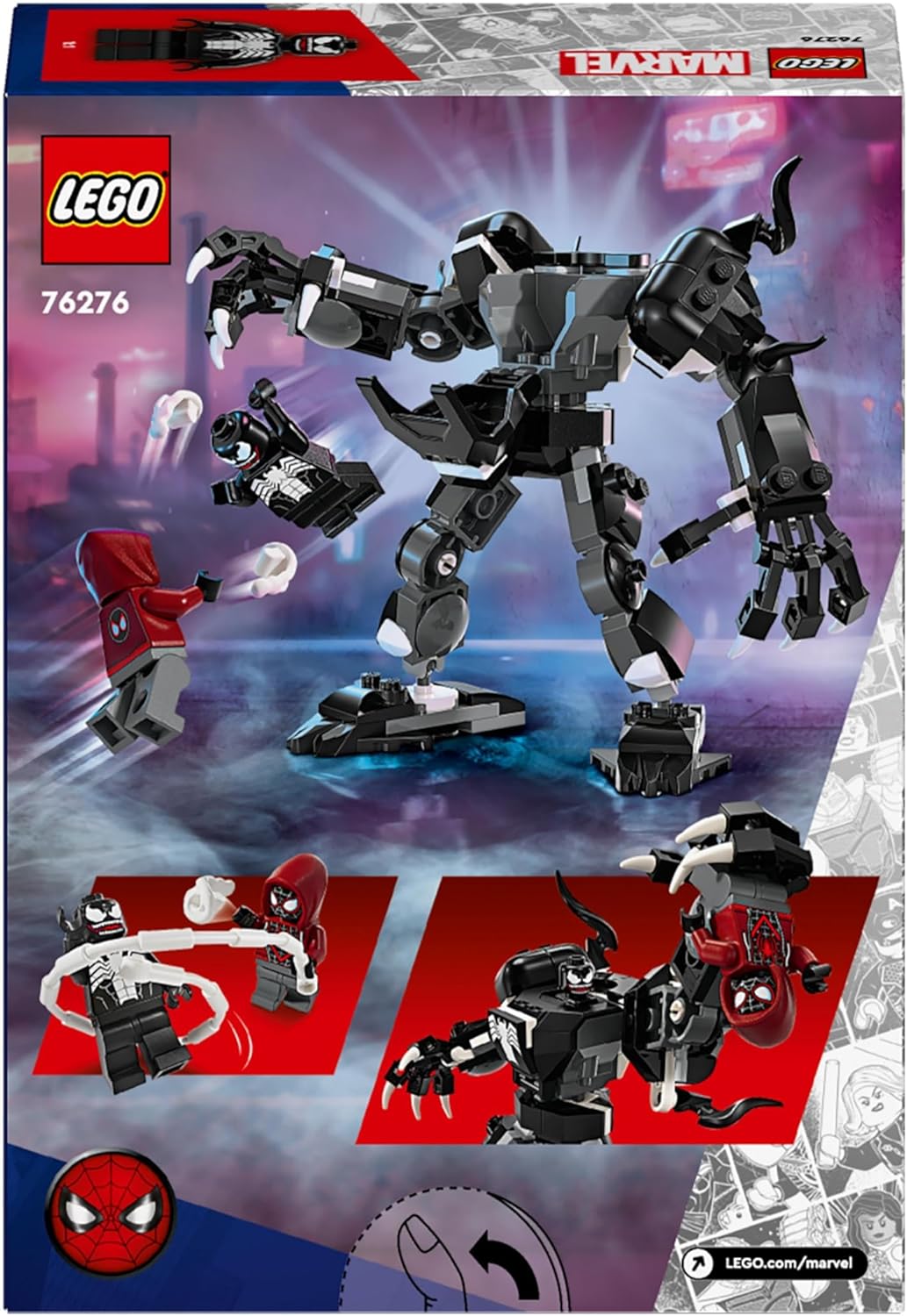 LEGO Marvel Venom Mech Armour vs. Miles Morales - Buildable Spider-Man Action Figure Toy for Ages 6+ 2