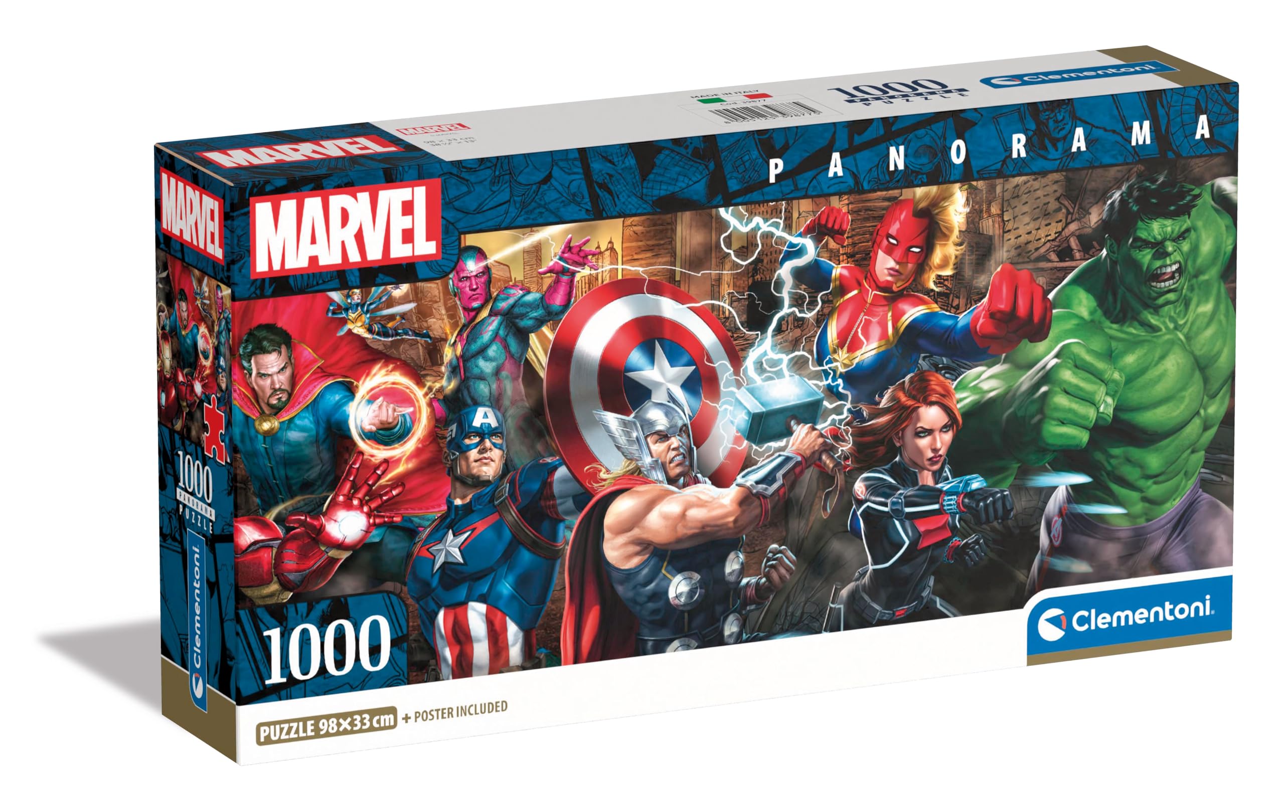 Clementoni Marvel The Avengers Jigsaw Puzzle - 1000 Pieces | Poster Included | Made in Italy 1