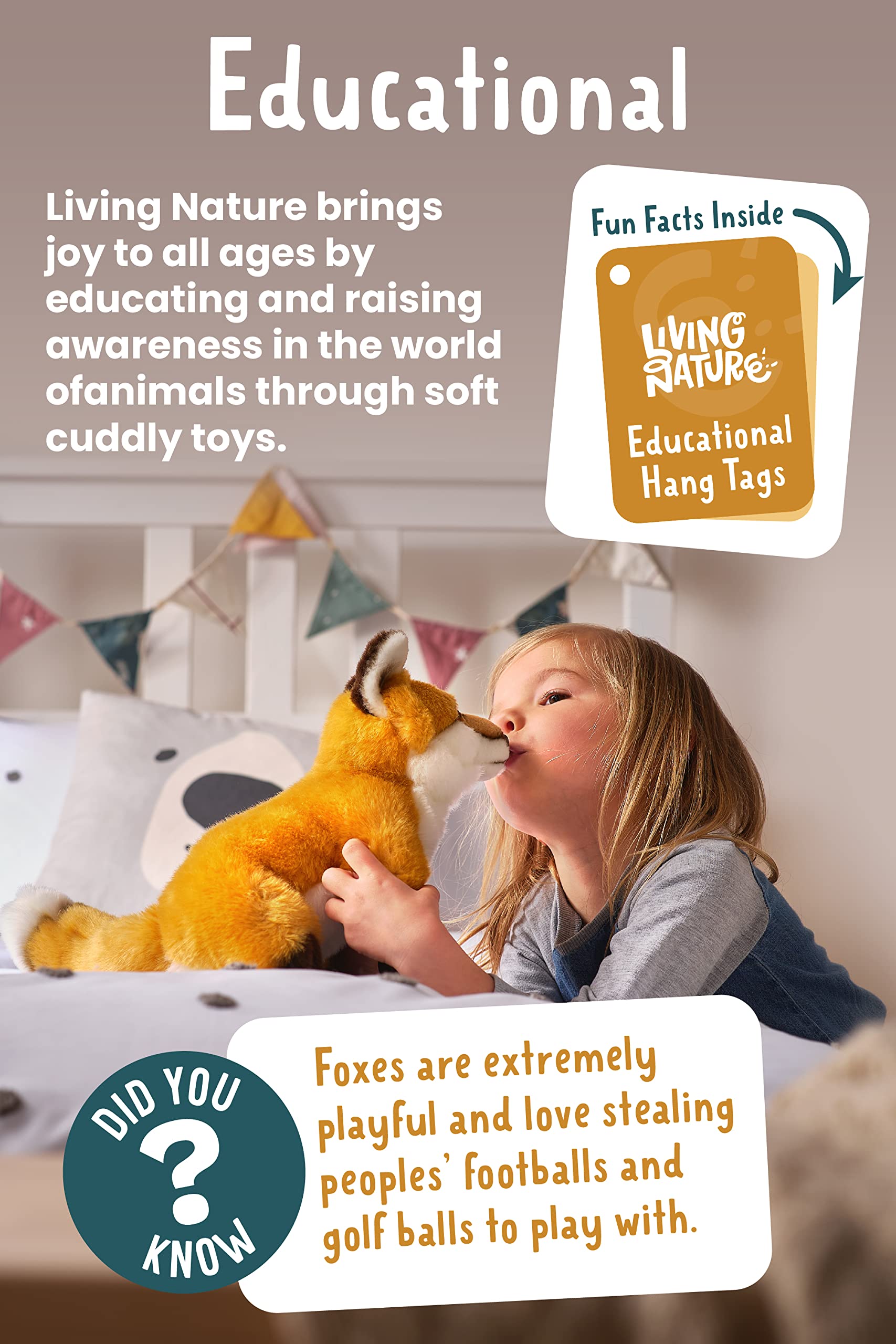 Living Nature Large Lamb - Realistic Soft Cuddly Plush Toy for All Ages 5