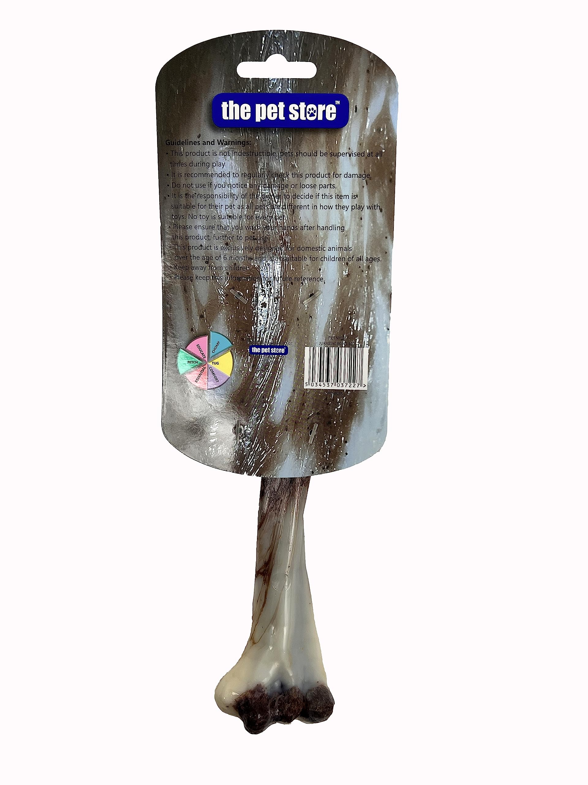 J&E Importers Jurassic Bone 10' Chew Toy for Aggressive Chewers | Heavy Duty Nylon Blend