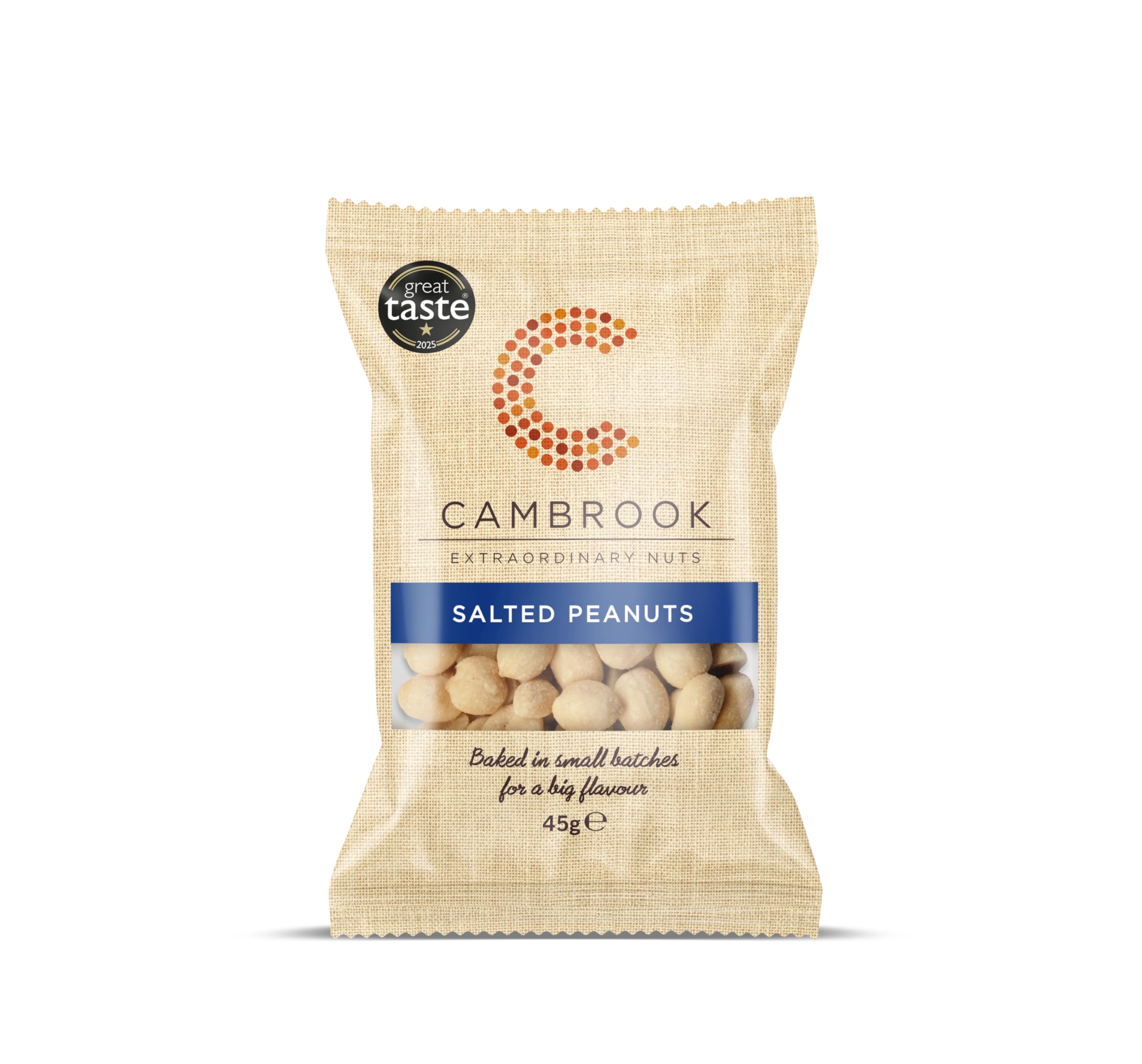 Cambrook Baked & Salted Peanuts - 45g Bag | Gluten Free | Suitable for Vegans