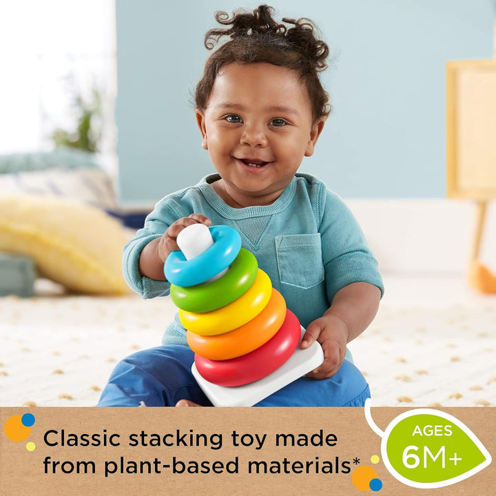 Fisher-Price Eco Rock-a-Stack - Classic Stacking Toy for Babies 6M+