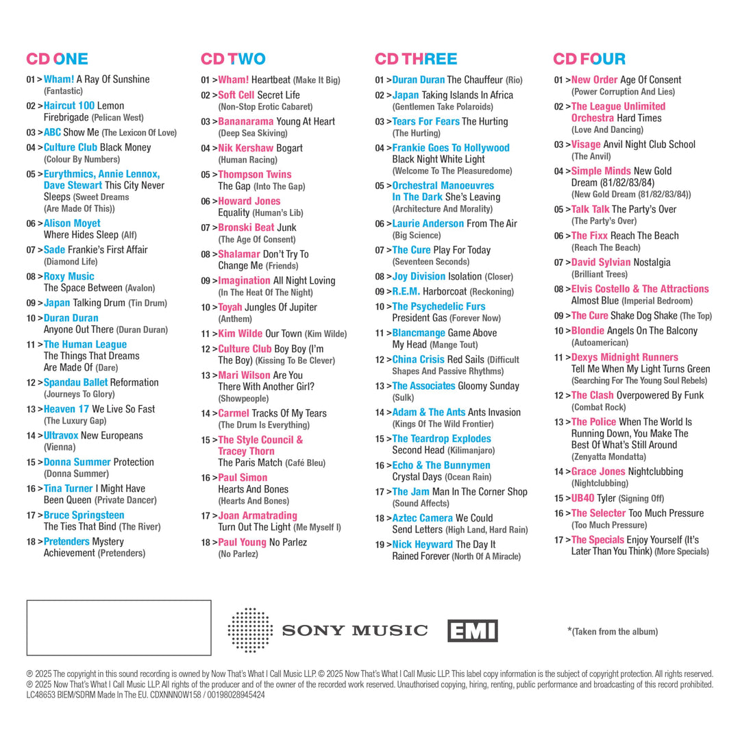 NOW That's What I Call An Era: The Albums 1980-1984 - 4-CD Compilation