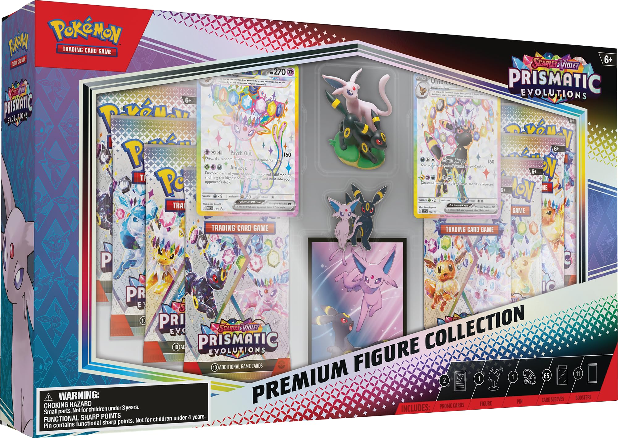 Pokémon TCG: Scarlet & Violet—Prismatic Evolutions Premium Figure Collection | 11 Booster Packs 1