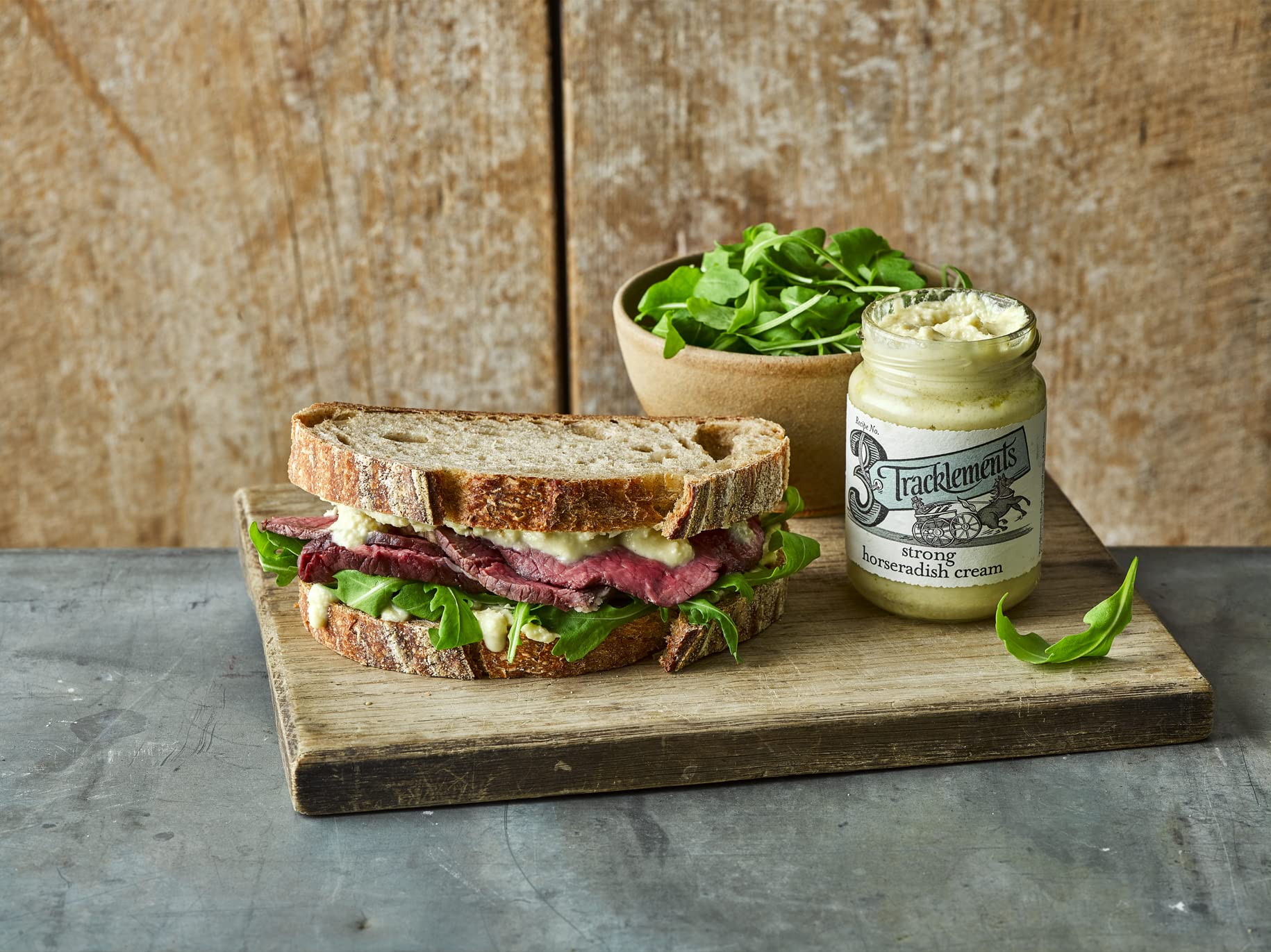 Tracklements Strong Horseradish Cream - Fierce Condiment | Gluten Free | Vegetarian | 140g (Pack of 2) 3