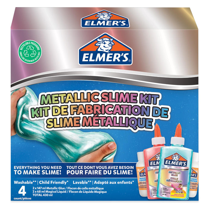 Elmer's Metallic Slime Kit - Arts & Crafts Toy for Kids with Shimmering Slime Ingredients