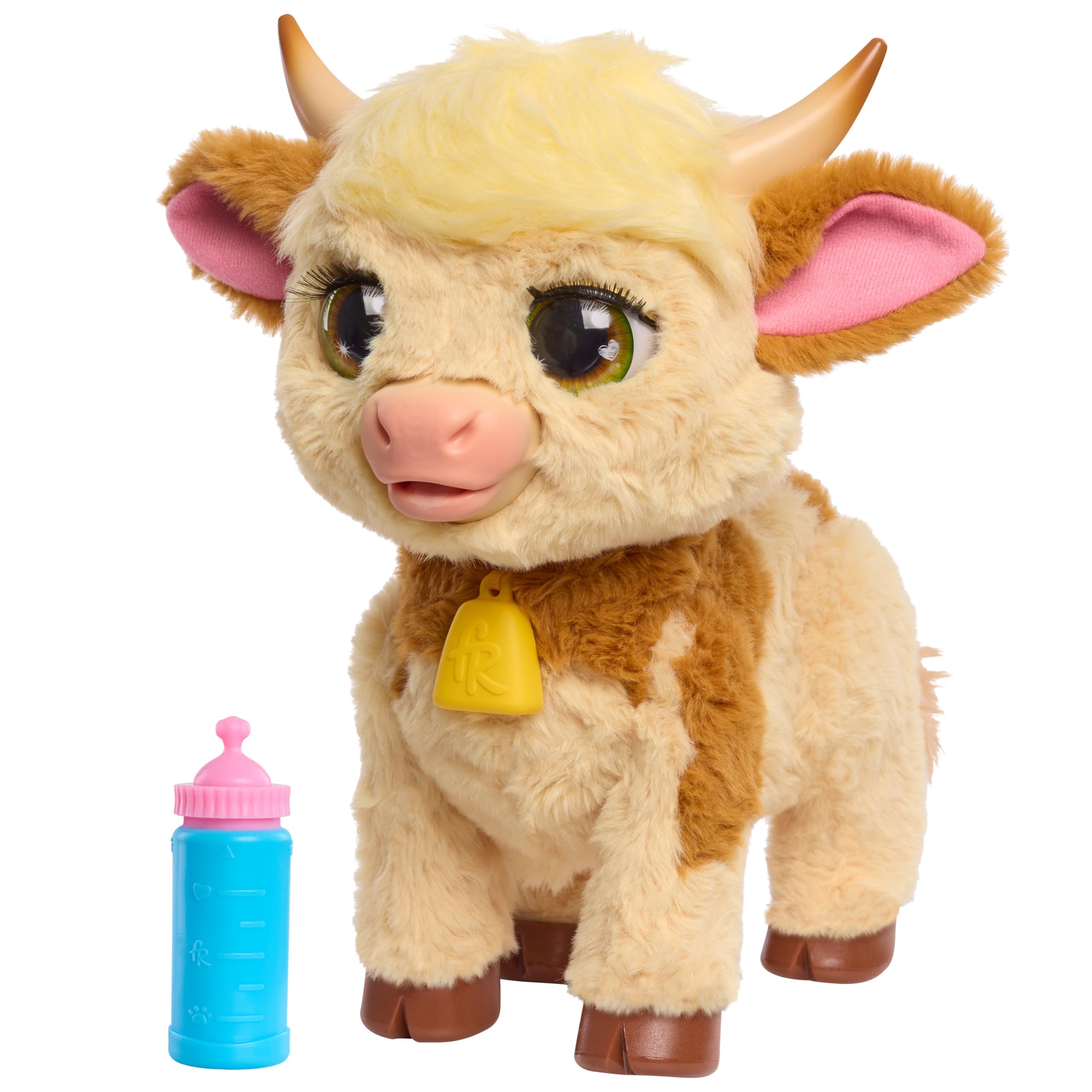 furReal Maggie the Feed & Follow Cow - Interactive Plush Toy for Ages 4+