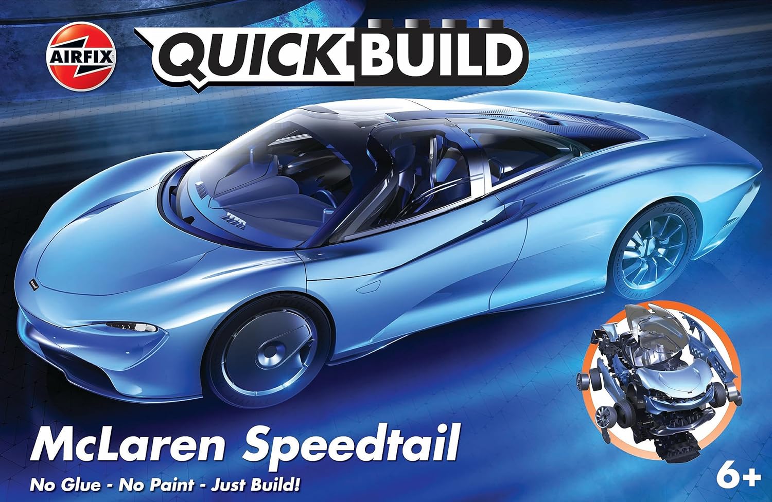 Airfix QuickBuild McLaren Speedtail Model Kit - 37-Piece Plastic Car Model for Ages 14+ 6