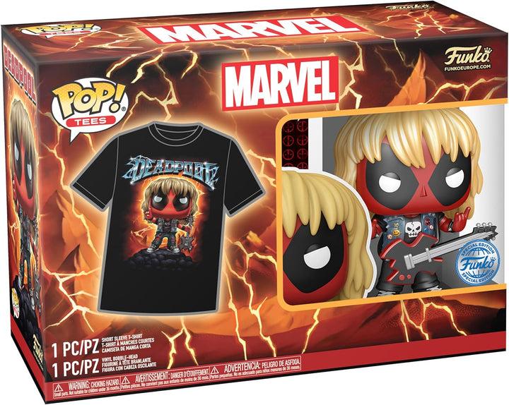 Funko Pop! Marvel - Deadpool Heavy Metal Vinyl Figure & T-Shirt Bundle (75058)