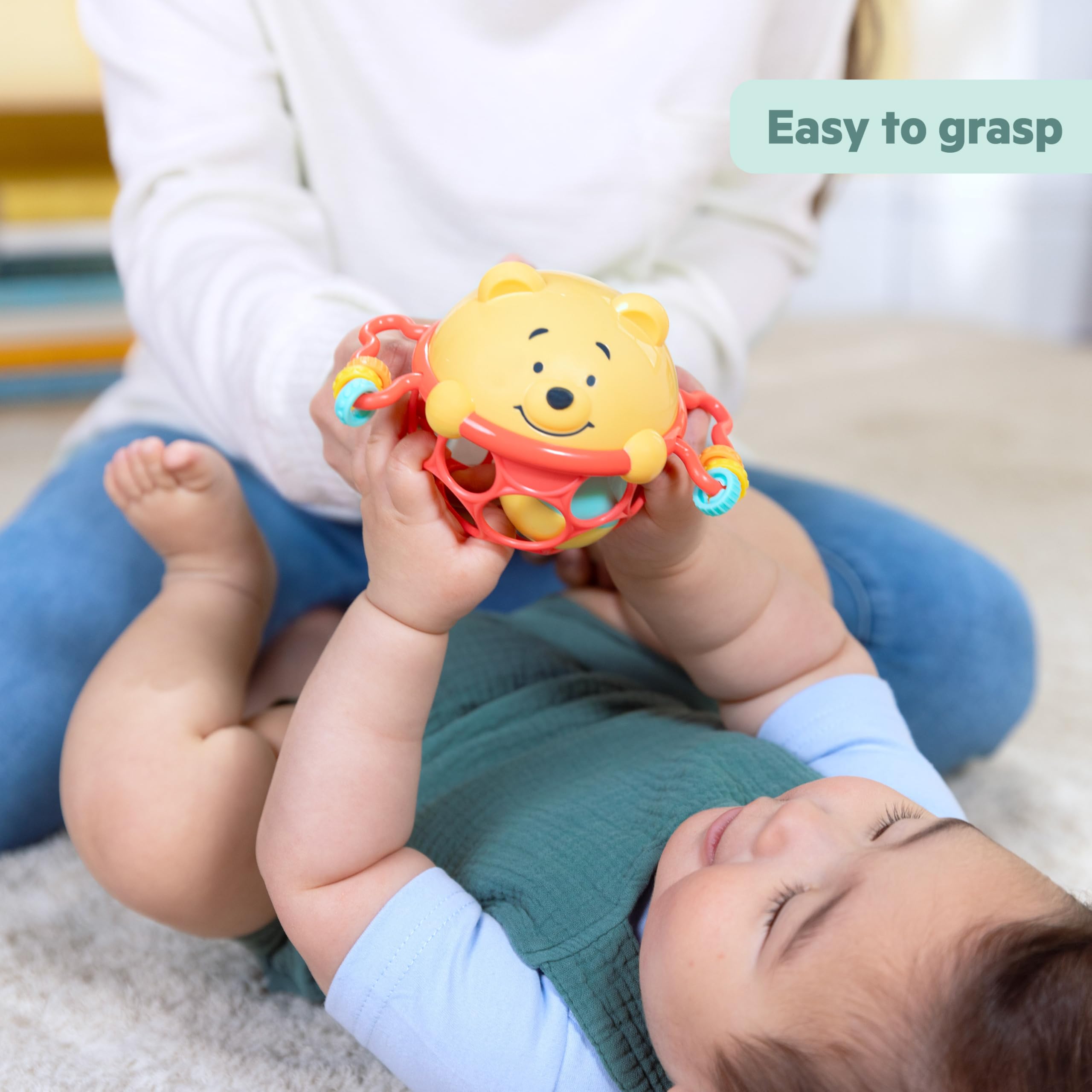 Bright Starts Disney Baby Winnie The Pooh Jingle & Shake Rattle Toy | 0-6 Months+ | BPA Free 3