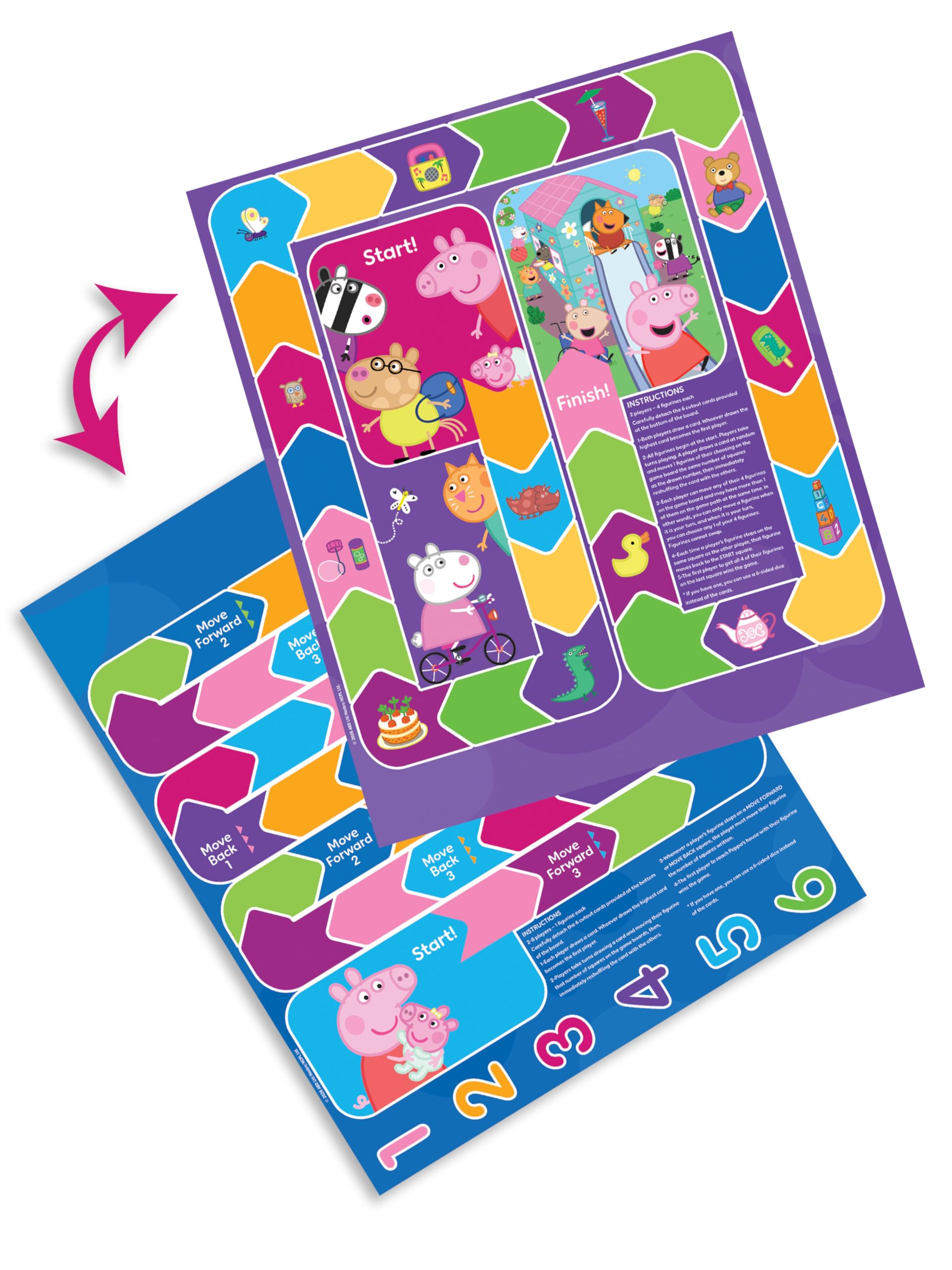 Phidal Peppa Pig Stuck on Stories Activity Book - 16-Page Storybook, 8 Toy Suction Cups, 2 Board Games | Ages 3+ 5
