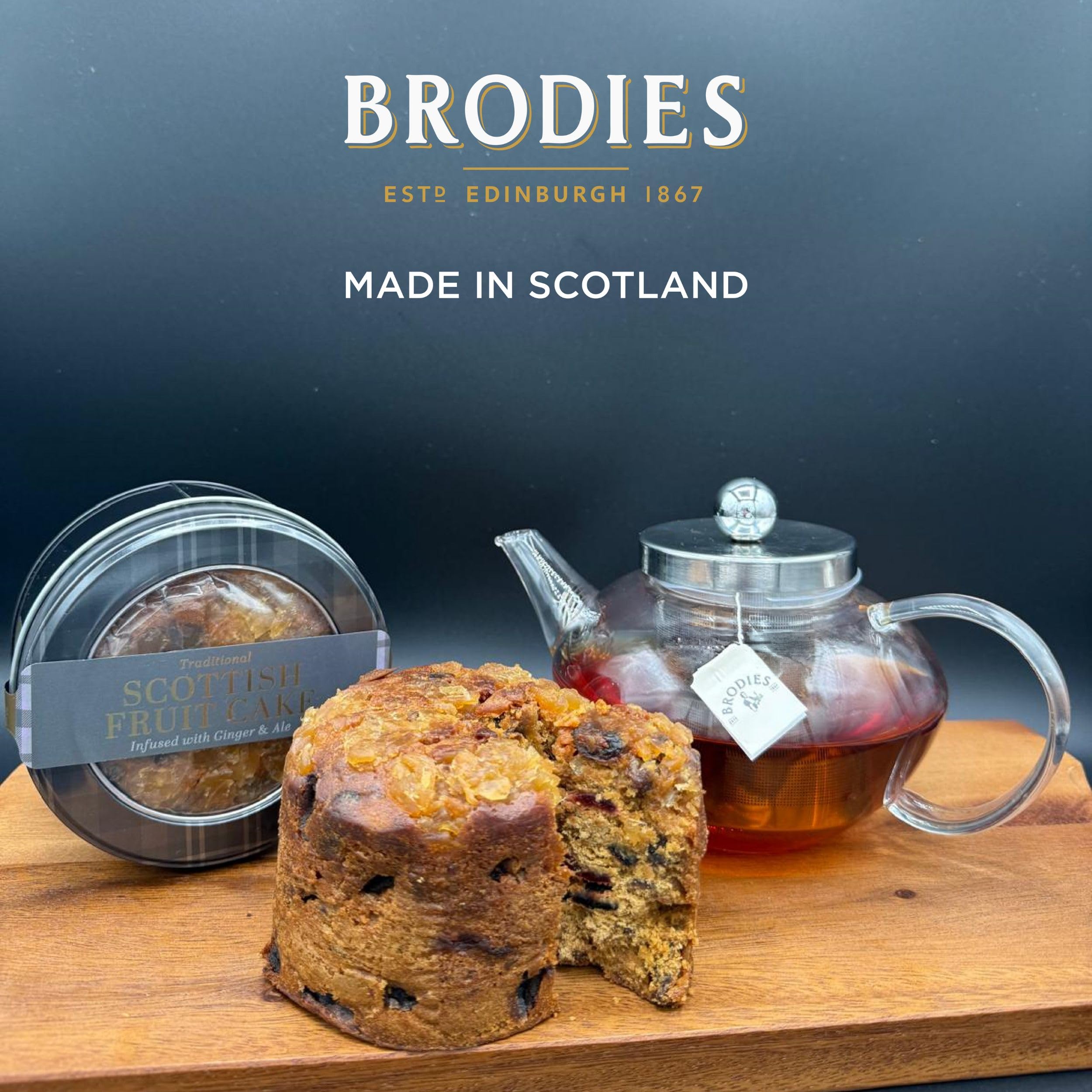 Brodies Traditional Scottish Fruit Cake - 315g - Infused with Ginger and Ale 10