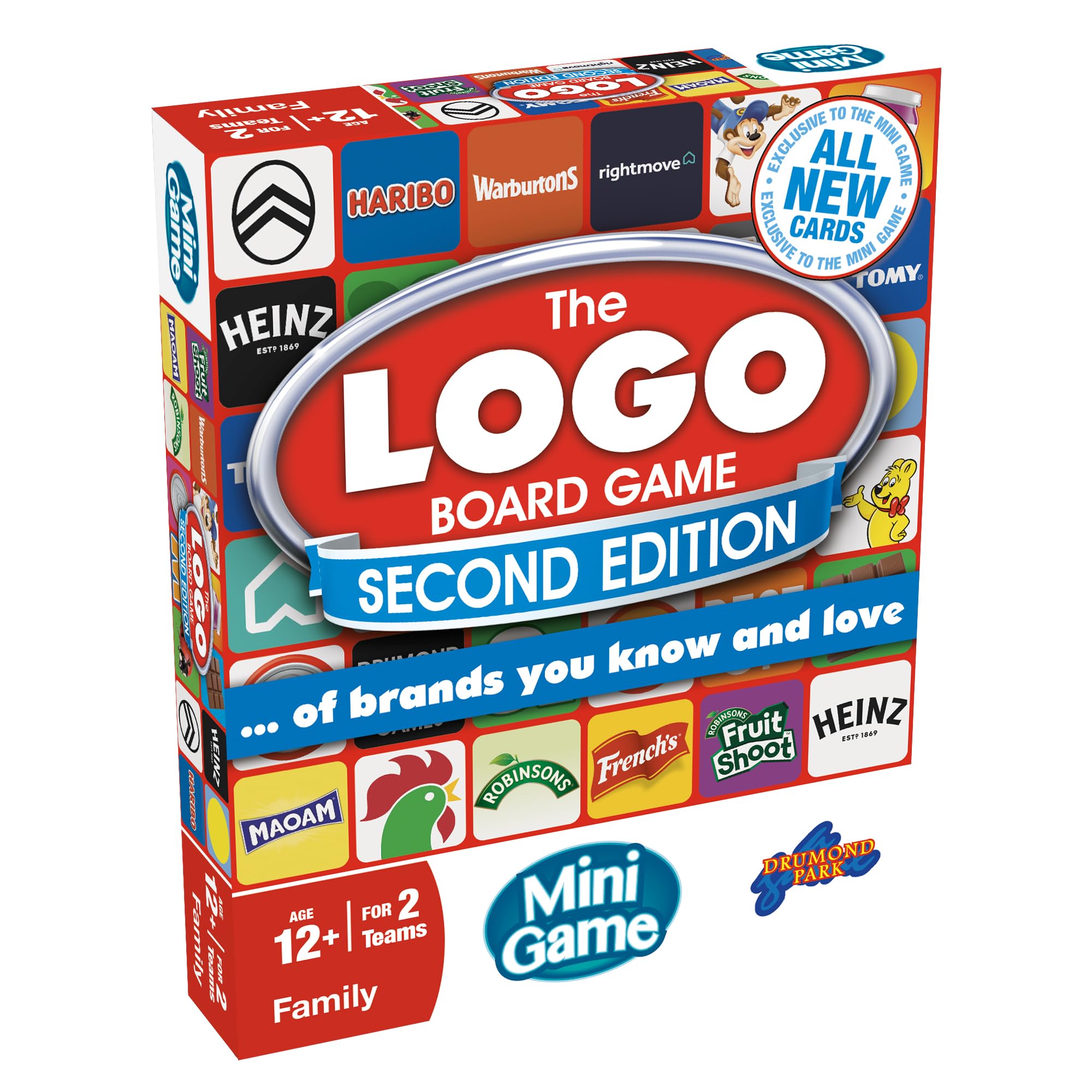 TOMY Drumond Park The LOGO Mini Board Game Second Edition | Family Trivia | 2-6 Players 1
