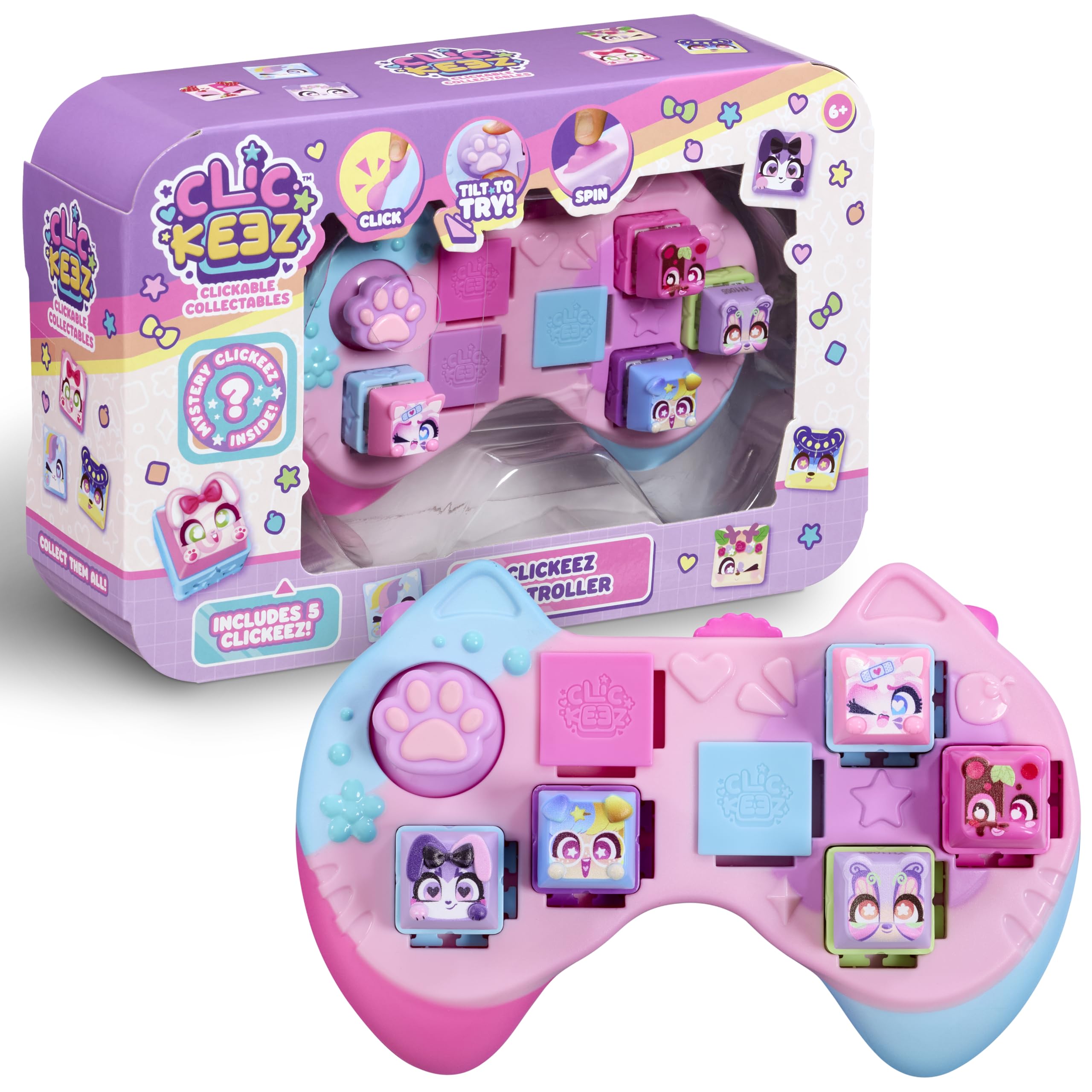 Clickeez: Clickee Controller - 5 Pink Clickable Keyboard Collectibles 1