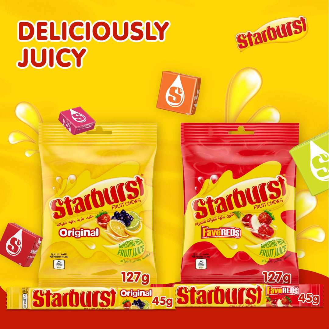 Starburst - Vegan Sweets Fruit Flavoured Bulk Box (24 x 45g Packs)