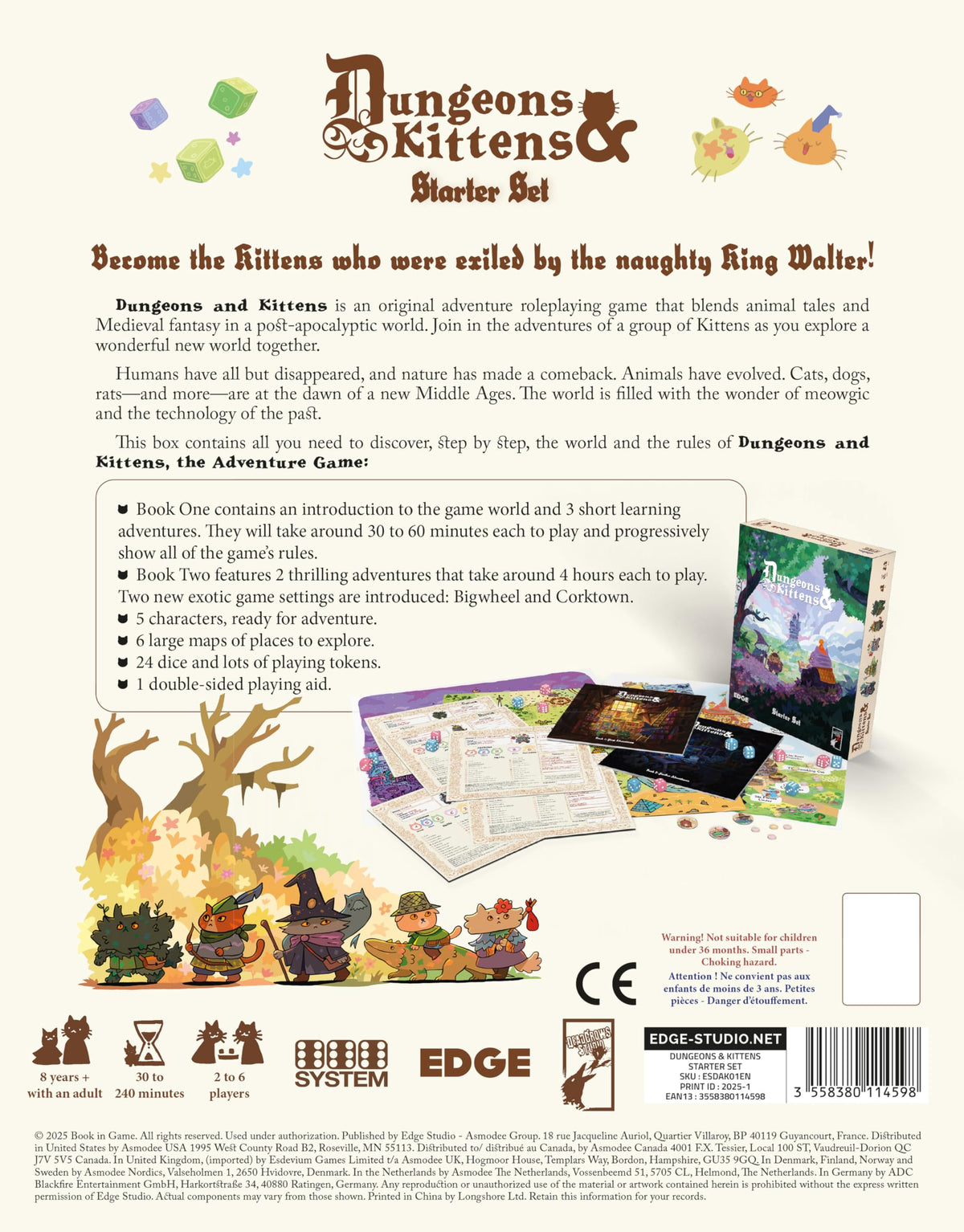 Asmodee Dungeons & Kittens: Starter Set Roleplaying Game | Ages 7+ | 2-4 Players 2