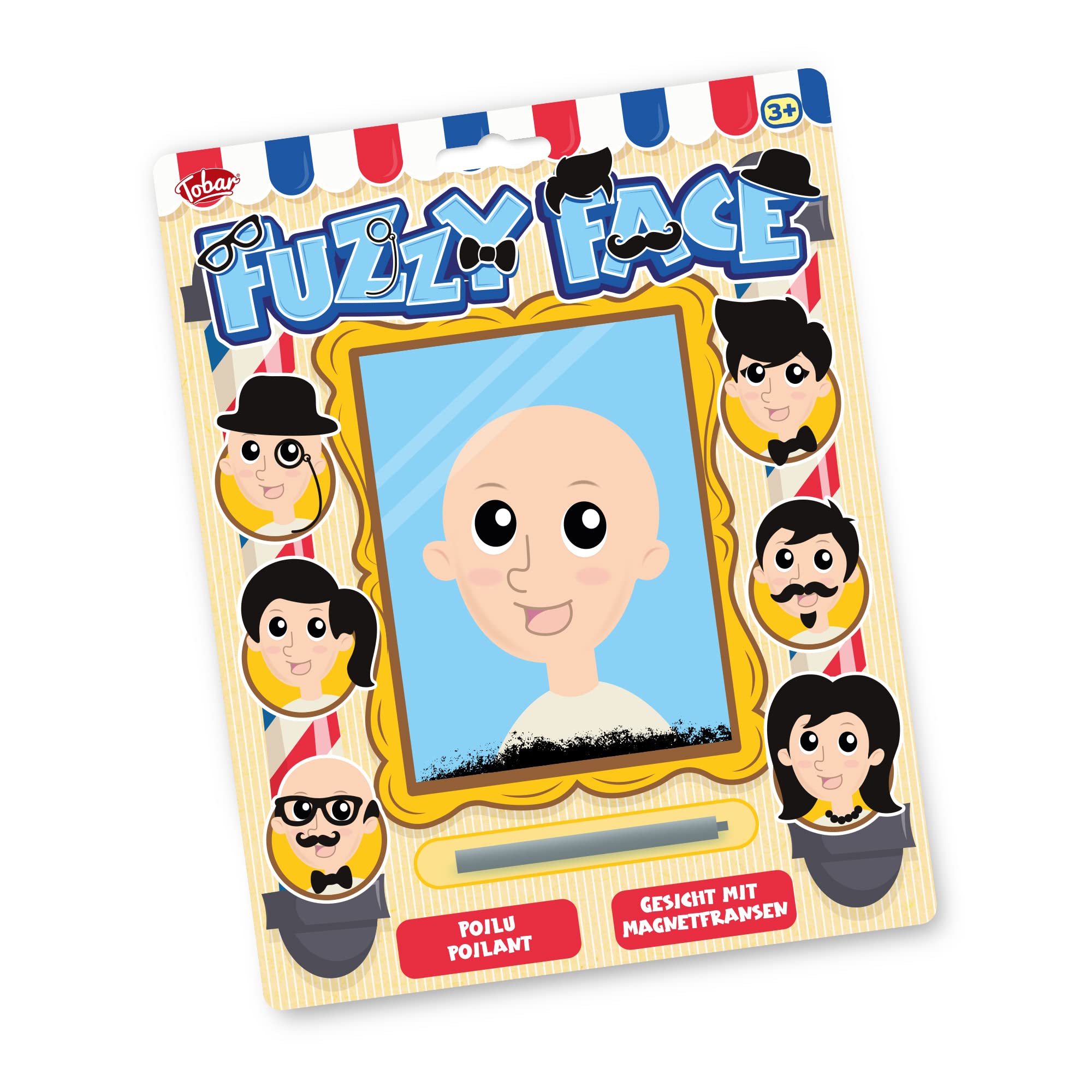 Tobar Fuzzy Face Magnetic Playset - Fun Hair Design Toy for Kids 3+ 1