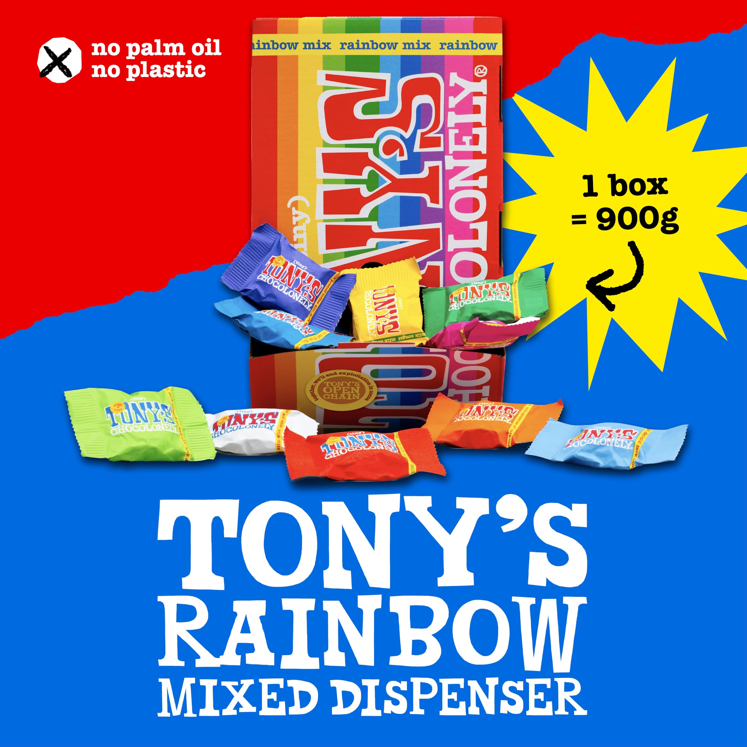 Tony's Chocolonely Tiny Tony's Chocolate Gift Box - 900g Mini Fair Trade Chocolate Mix 2