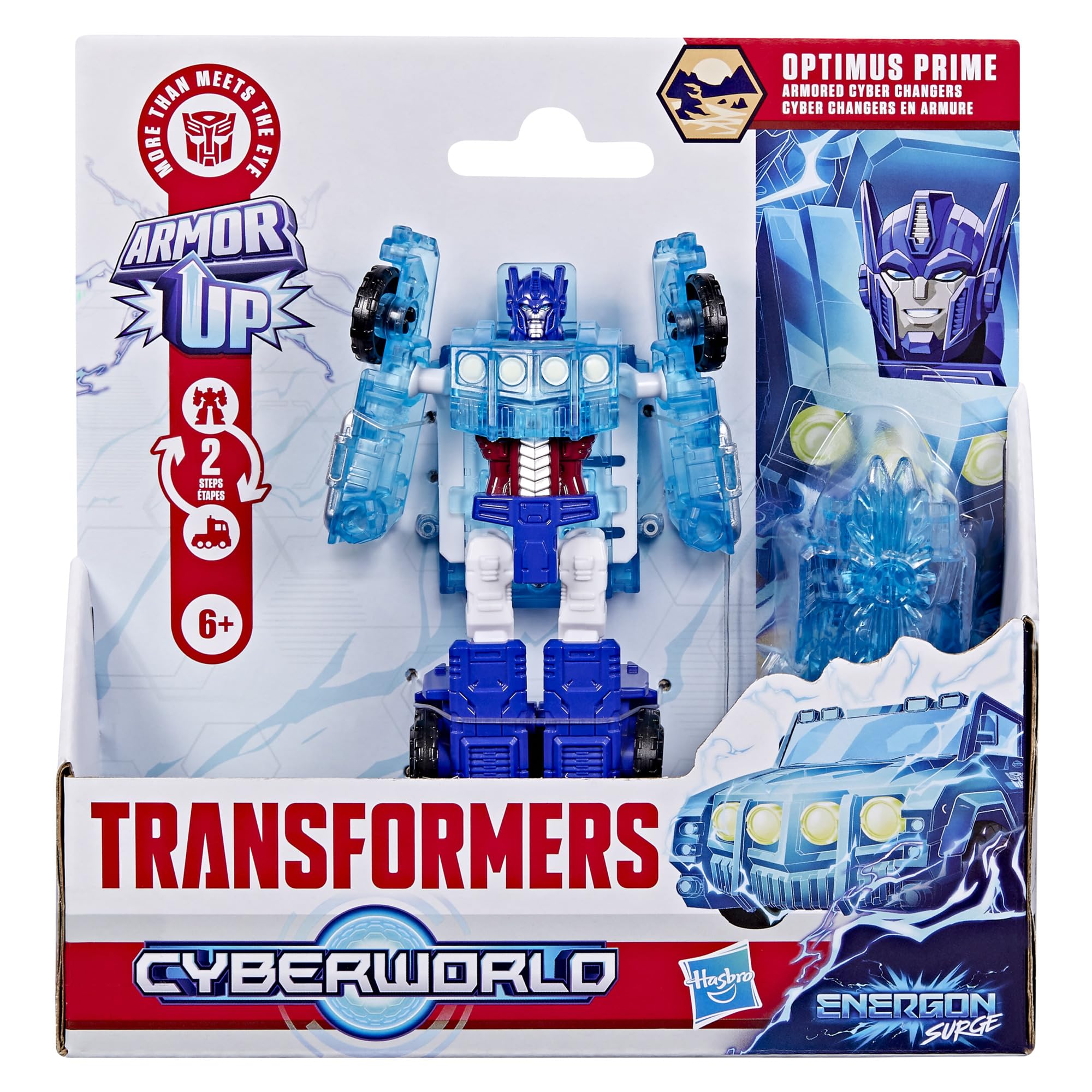 Transformers Energon Surge Optimus Prime Armored Cyber Changers Action Figure | 4-inch | Glow in the Dark 2