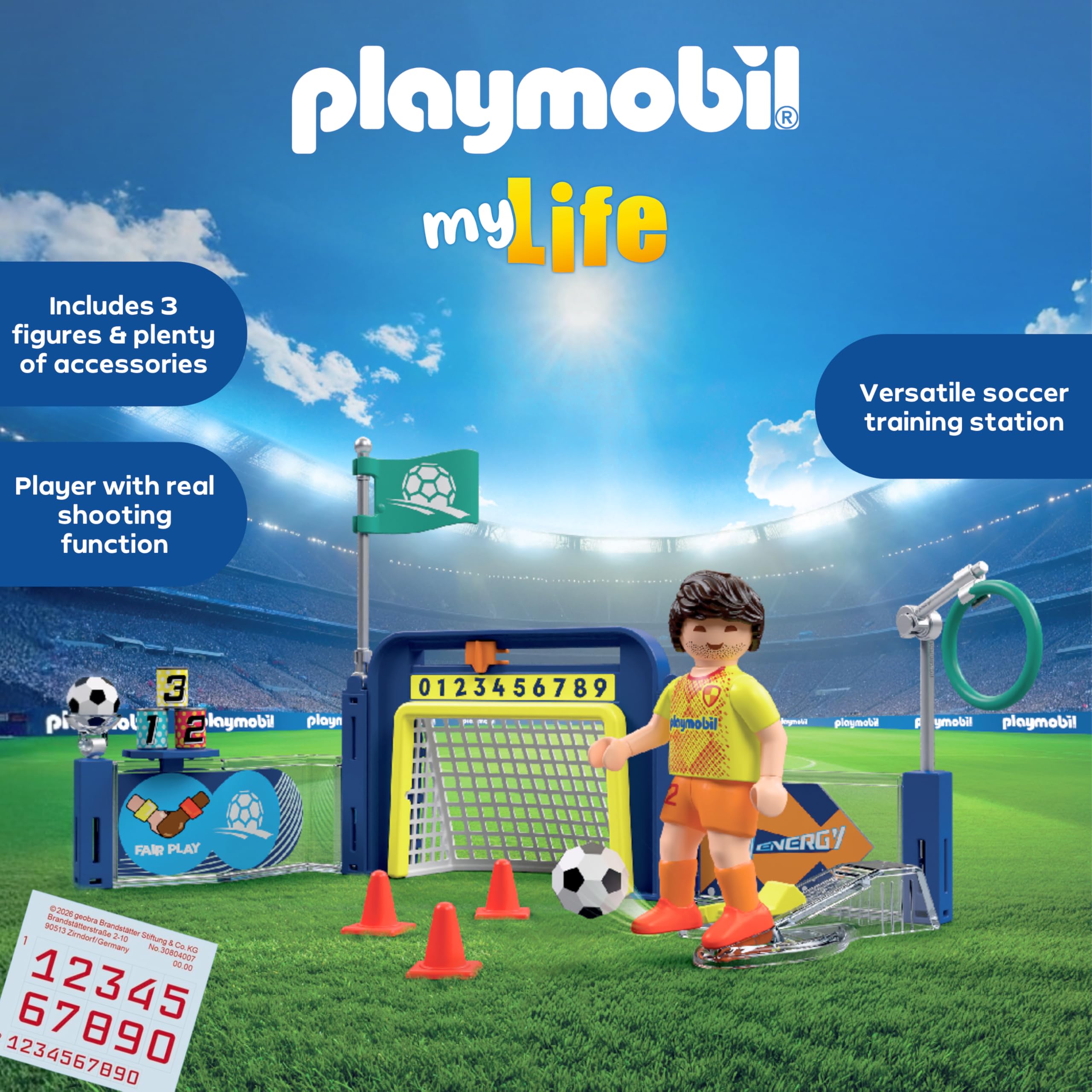 Playmobil Soccer Training Station - Target Wall & Shooting Mechanism | Ages 4+ 4