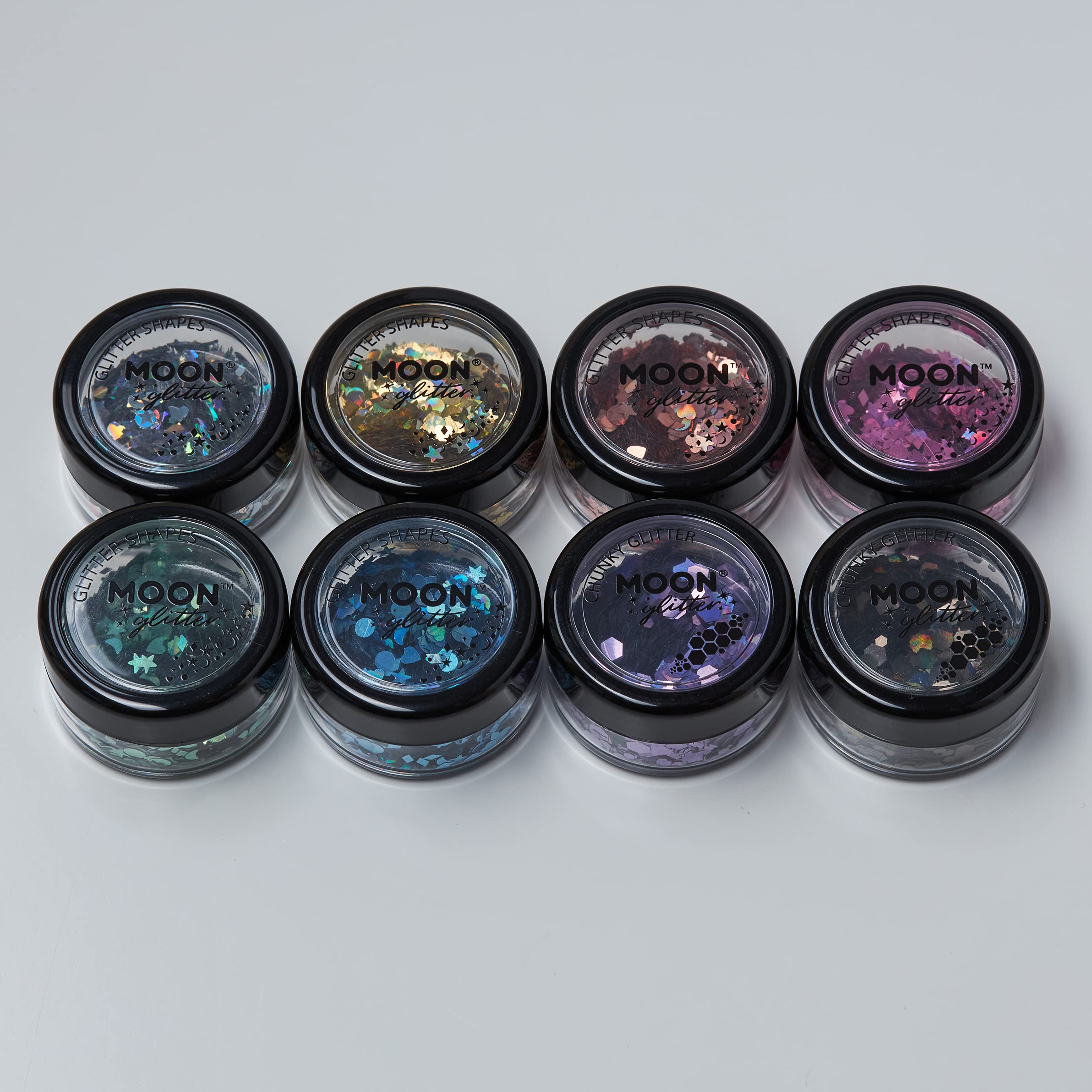 Moon Glitter - Holographic Glitter Shapes (3g) - Purple Cosmetic Glitter for Face, Body, Hair, Nails 2